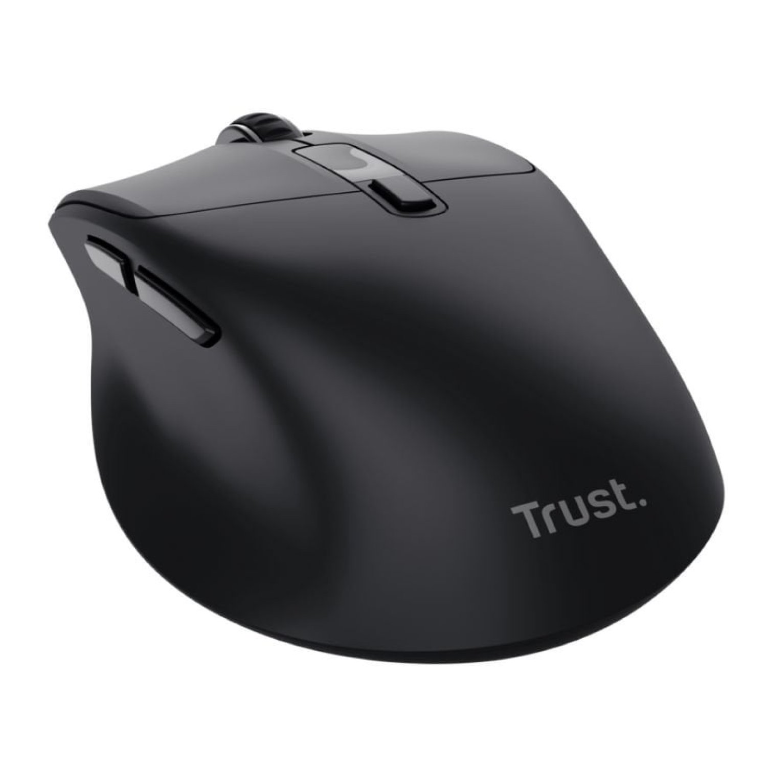 Trust Zevo · Ratón Ergonómico Inalámbrico · 4000 DPI · Batería Recargable · Negro