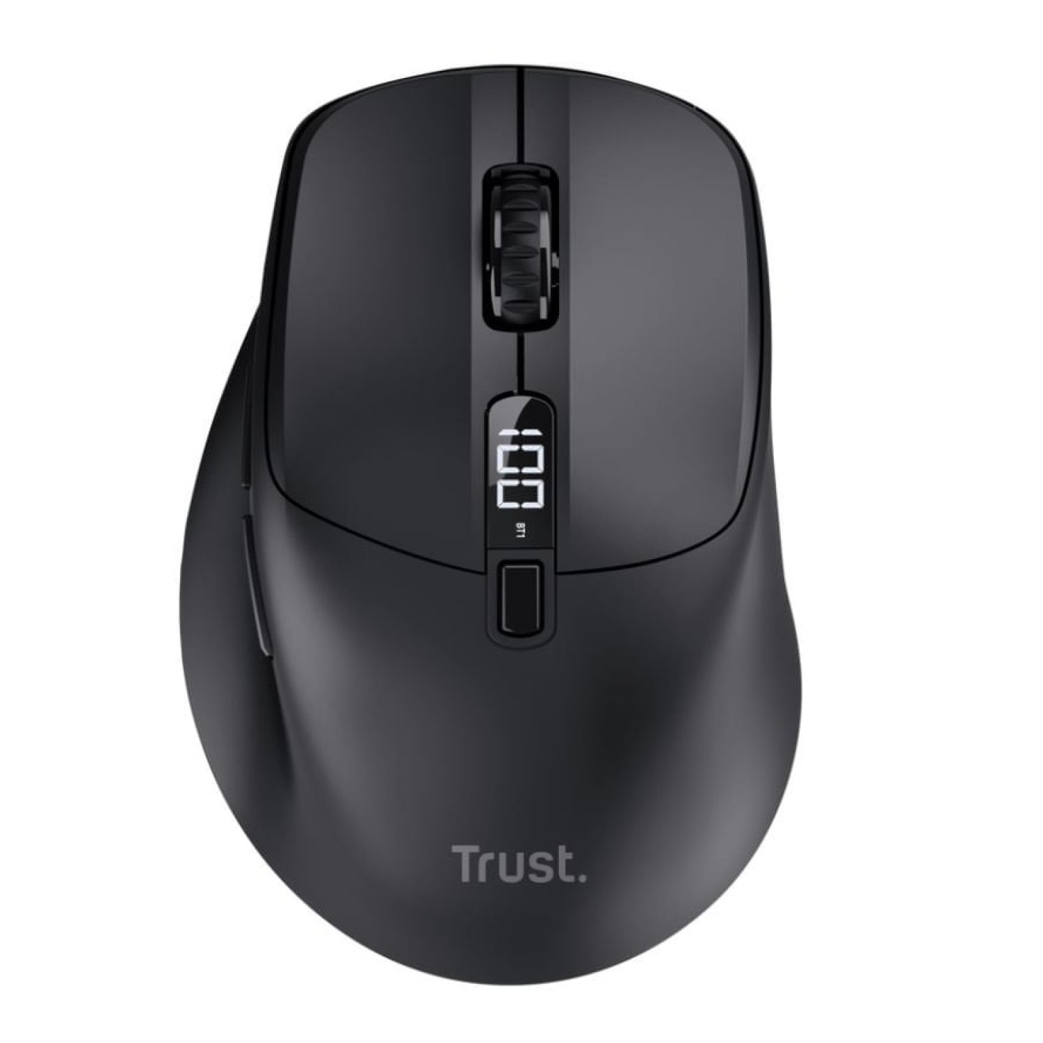 Trust Zevo · Ratón Ergonómico Inalámbrico · 4000 DPI · Batería Recargable · Negro