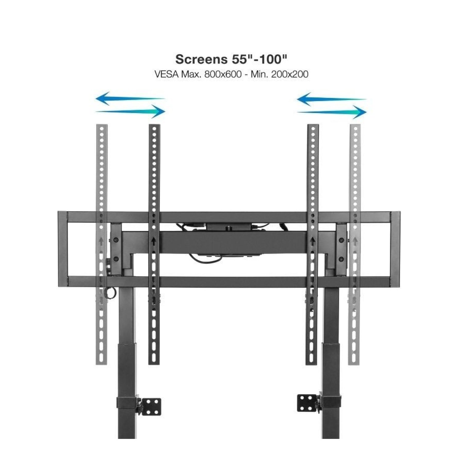 TooQ FSM01-B · Soporte Motorizado Suelo-Pared · 55-100" · Hasta 120kg