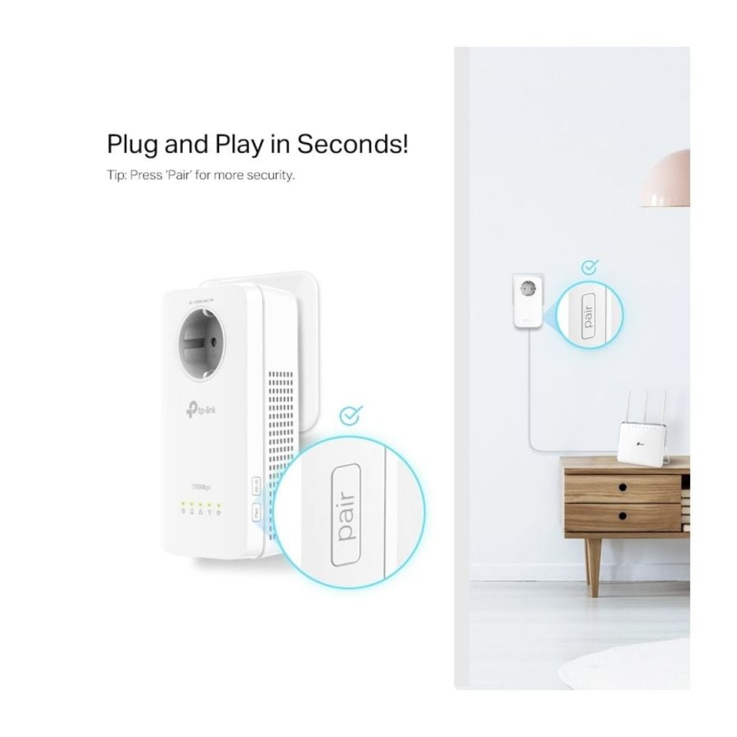 TP-Link TL-WPA8631P · Adaptador Powerline · 1300 Mbps · Alcance 300m · Pack 2 unidades