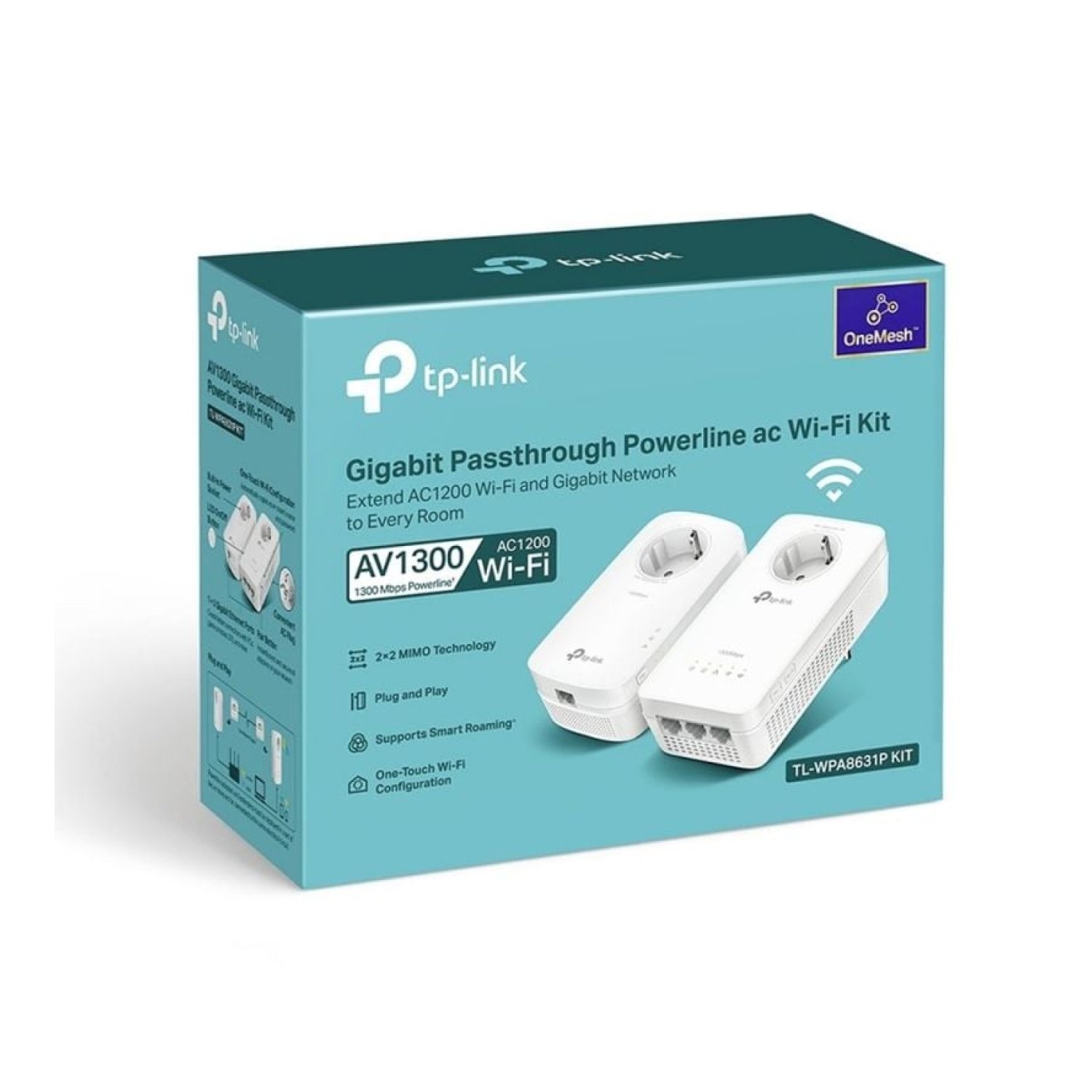 TP-Link TL-WPA8631P · Adaptador Powerline · 1300 Mbps · Alcance 300m · Pack 2 unidades