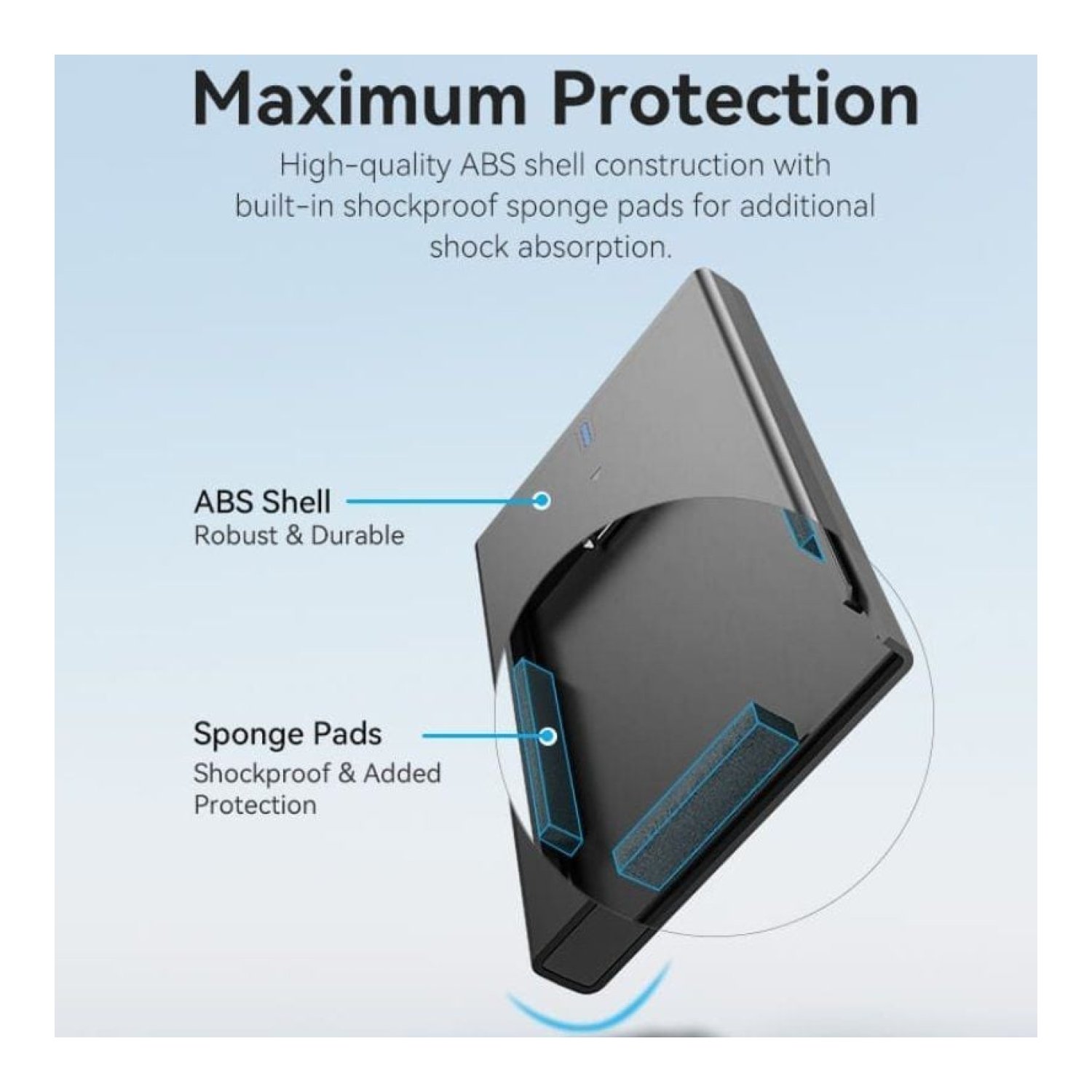 Vention · Caja Externa Disco 2,5" · USB 3.1 · Sin tornillos