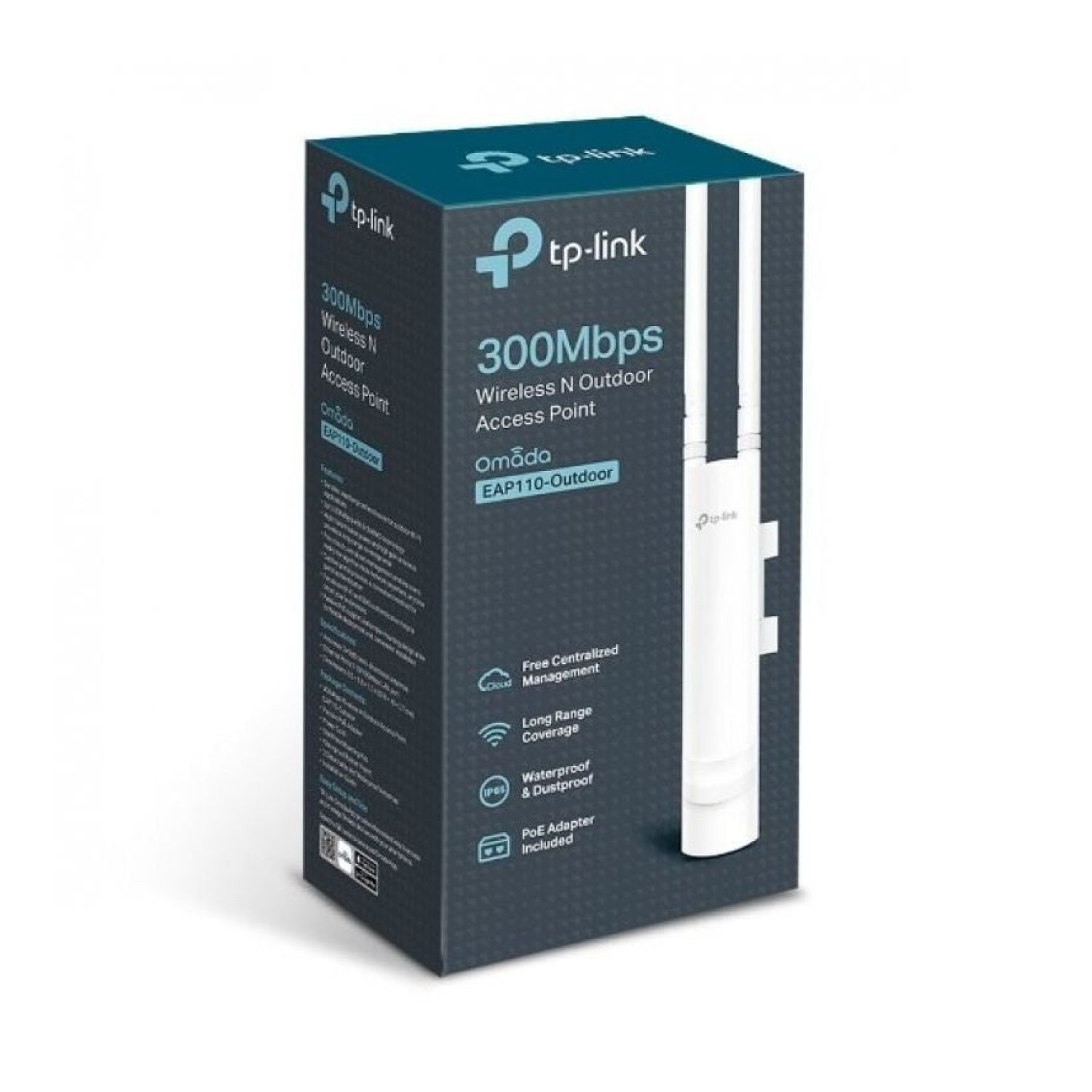 TP-Link Omada EAP110 · Punto de Acceso PoE · 300Mbps · 2.4GHz · 802.11n/b/g