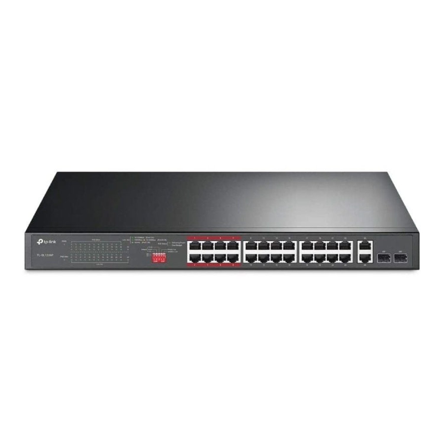 TP-Link TL-SL1226P · Switch 26 Puertos · Gigabit PoE · SFP