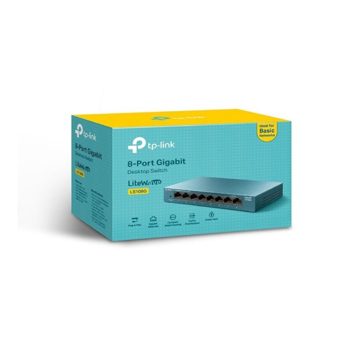 TP-Link LS108G · Switch 8 Puertos · Gigabit 10/100/1000 Mbps · RJ-45