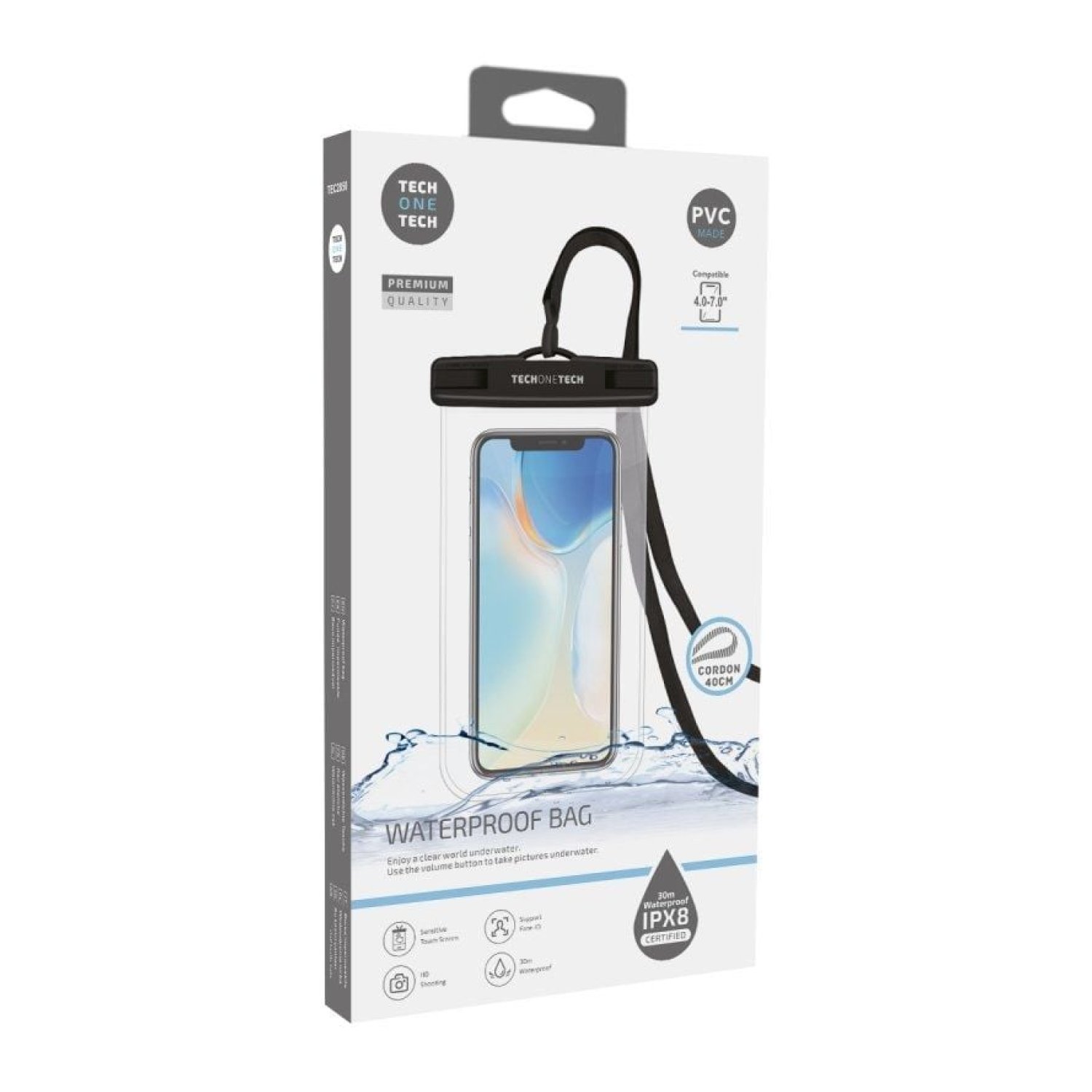 Tech One Tech · Funda Impermeable Universal · Hasta 7" · Protección Total