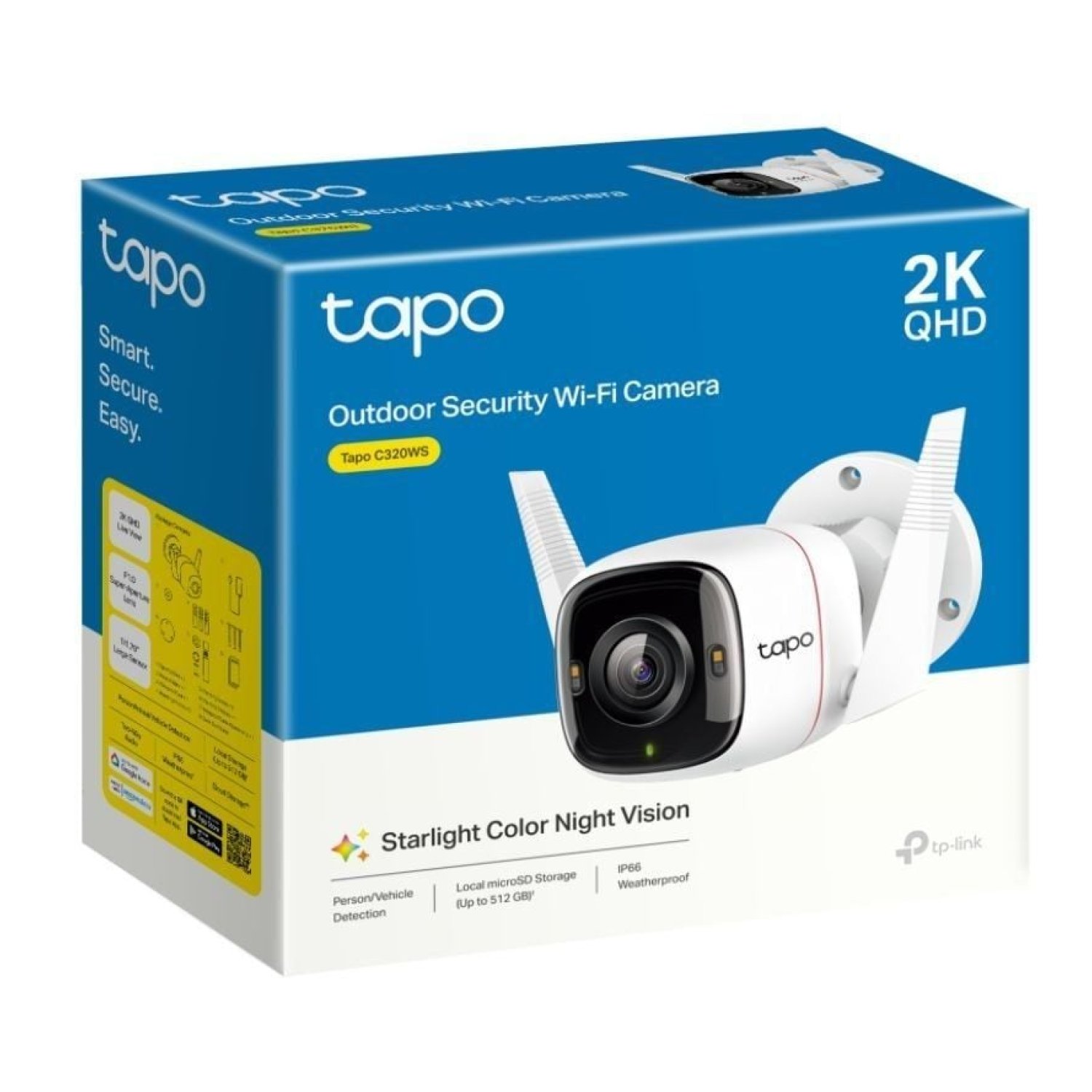 TP-Link Tapo C320WS · Cámara Vigilancia WiFi · Visión Nocturna · Control APP