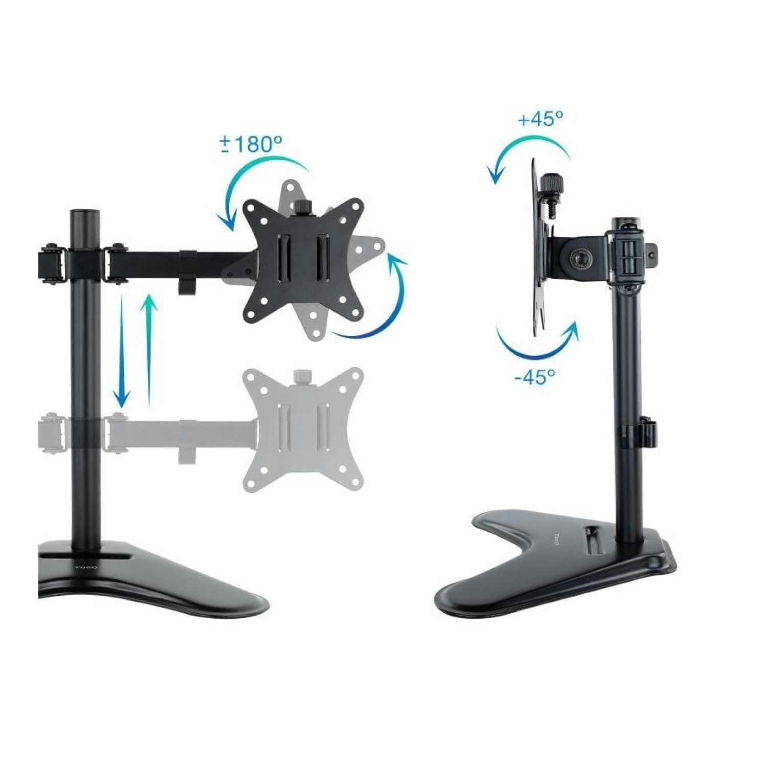 TooQ DB1702TN · Soporte Doble Monitor · Giratorio Inclinable · Hasta 9kg