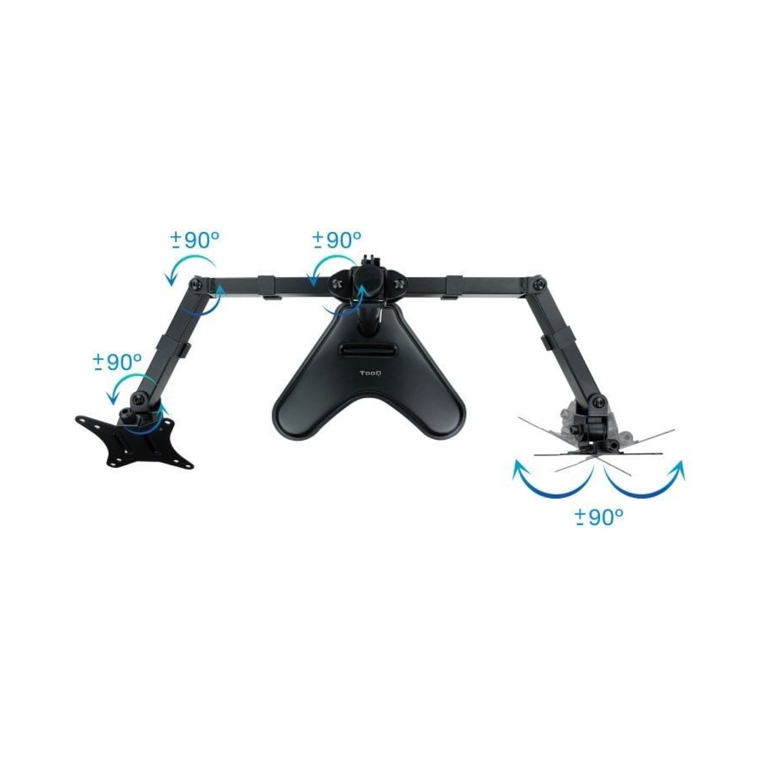 TooQ DB1702TN · Soporte Doble Monitor · Giratorio Inclinable · Hasta 9kg