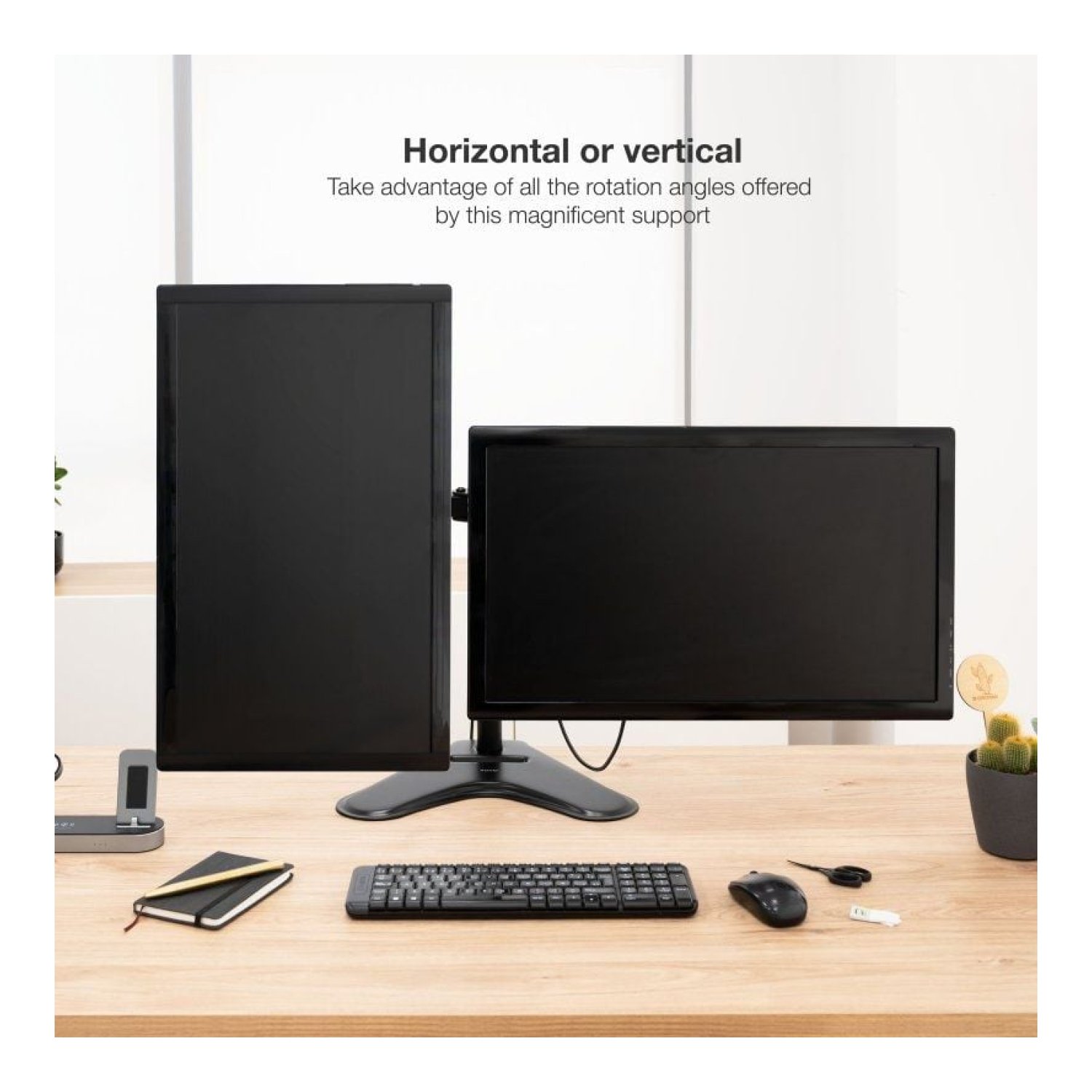 TooQ DB1702TN · Soporte Doble Monitor · Giratorio Inclinable · Hasta 9kg