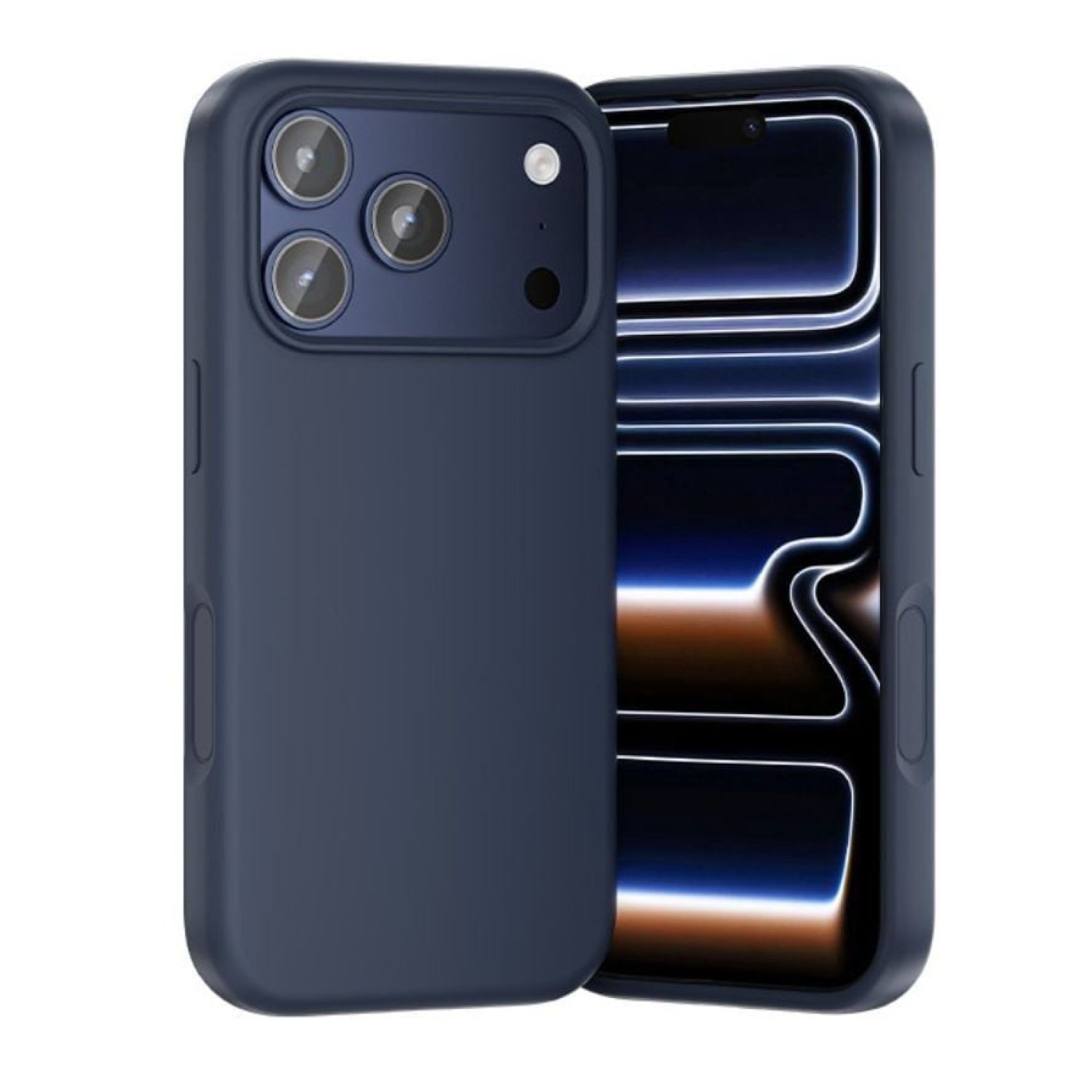 Funda Silicona Vention · iPhone 17 Pro · MagSafe · Azul Medianoche
