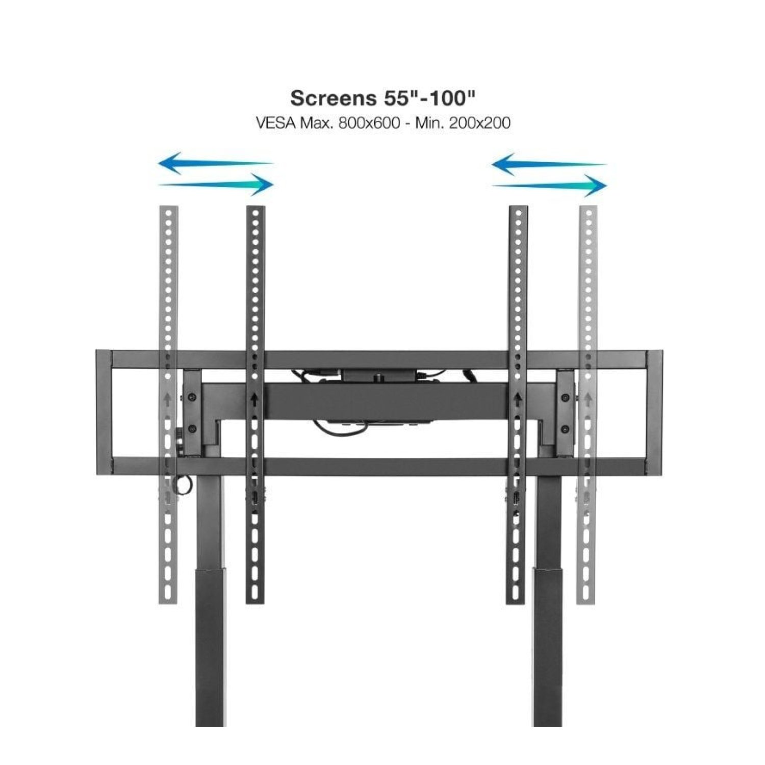 TooQ FSM02-B · Soporte Eléctrico con Ruedas · 55-100" · Hasta 120kg