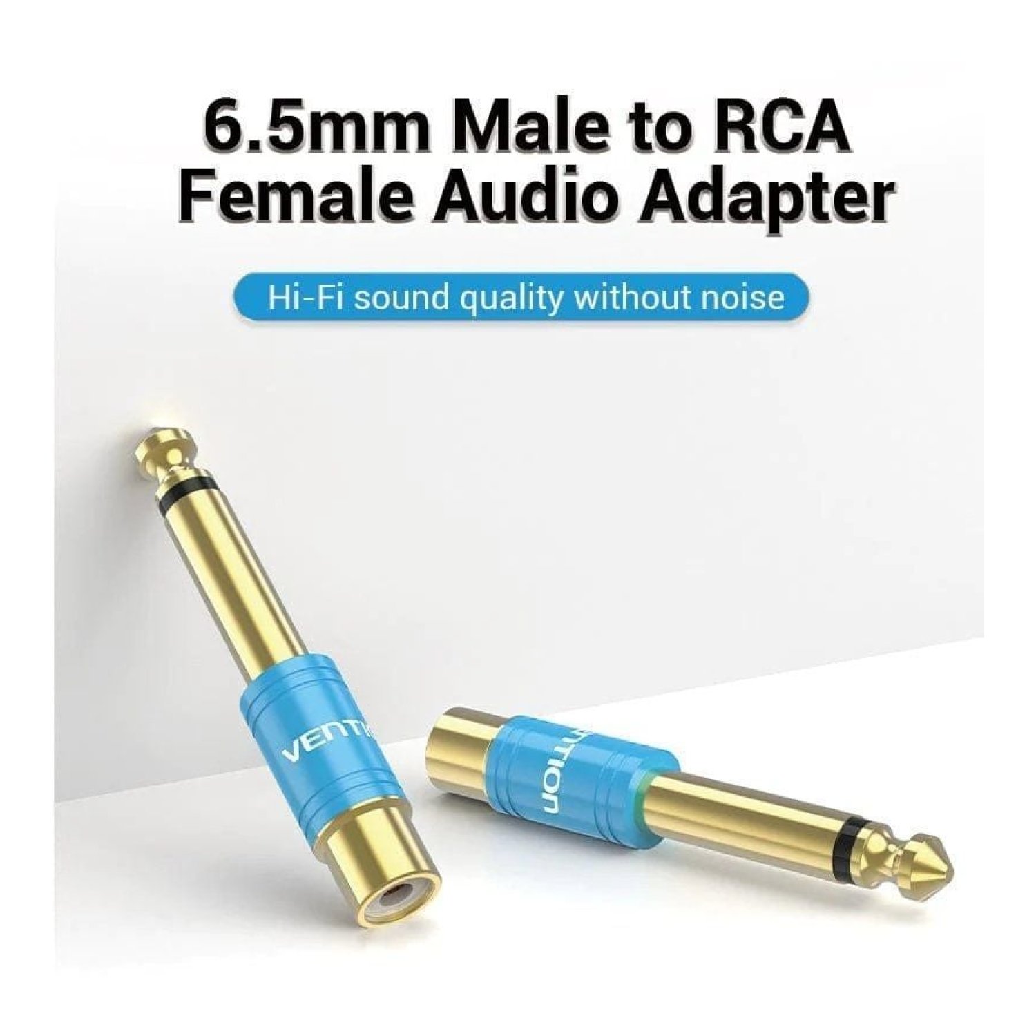 Vention · Adaptador Jack a RCA · 6,5mm a RCA Hembra · Azul