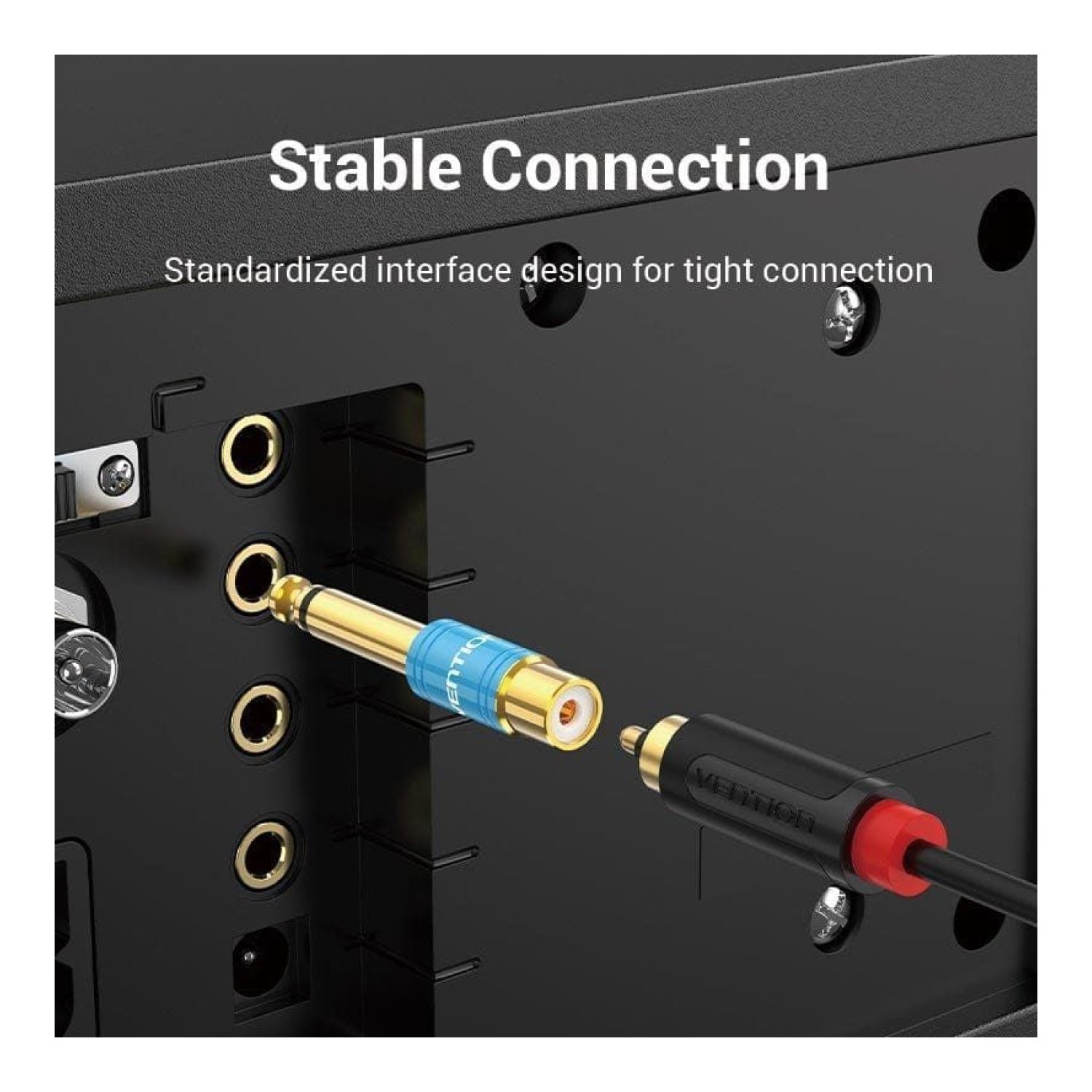 Vention · Adaptador Jack a RCA · 6,5mm a RCA Hembra · Azul