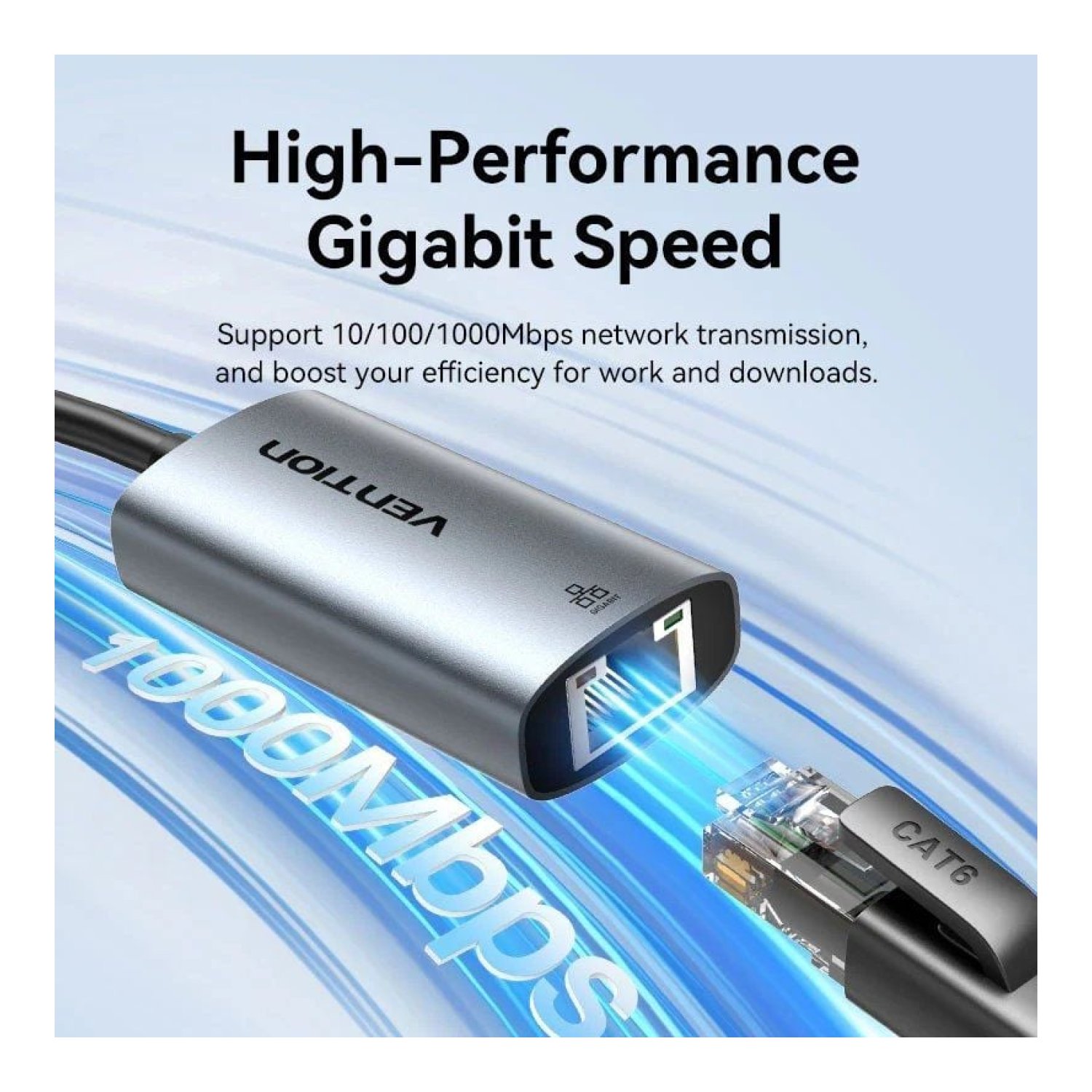 Vention · Adaptador USB/USB-C a RJ45 · 1000Mbps