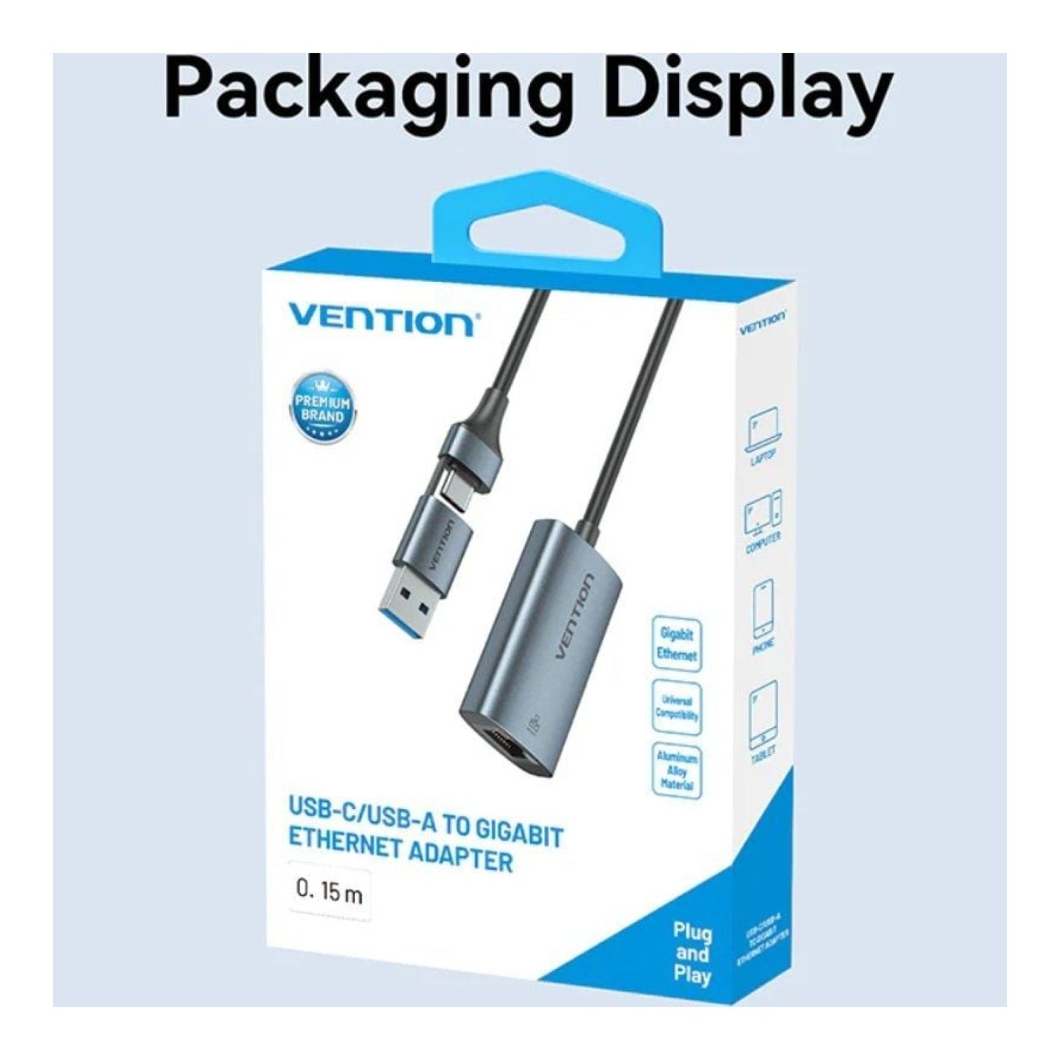 Vention · Adaptador USB/USB-C a RJ45 · 1000Mbps