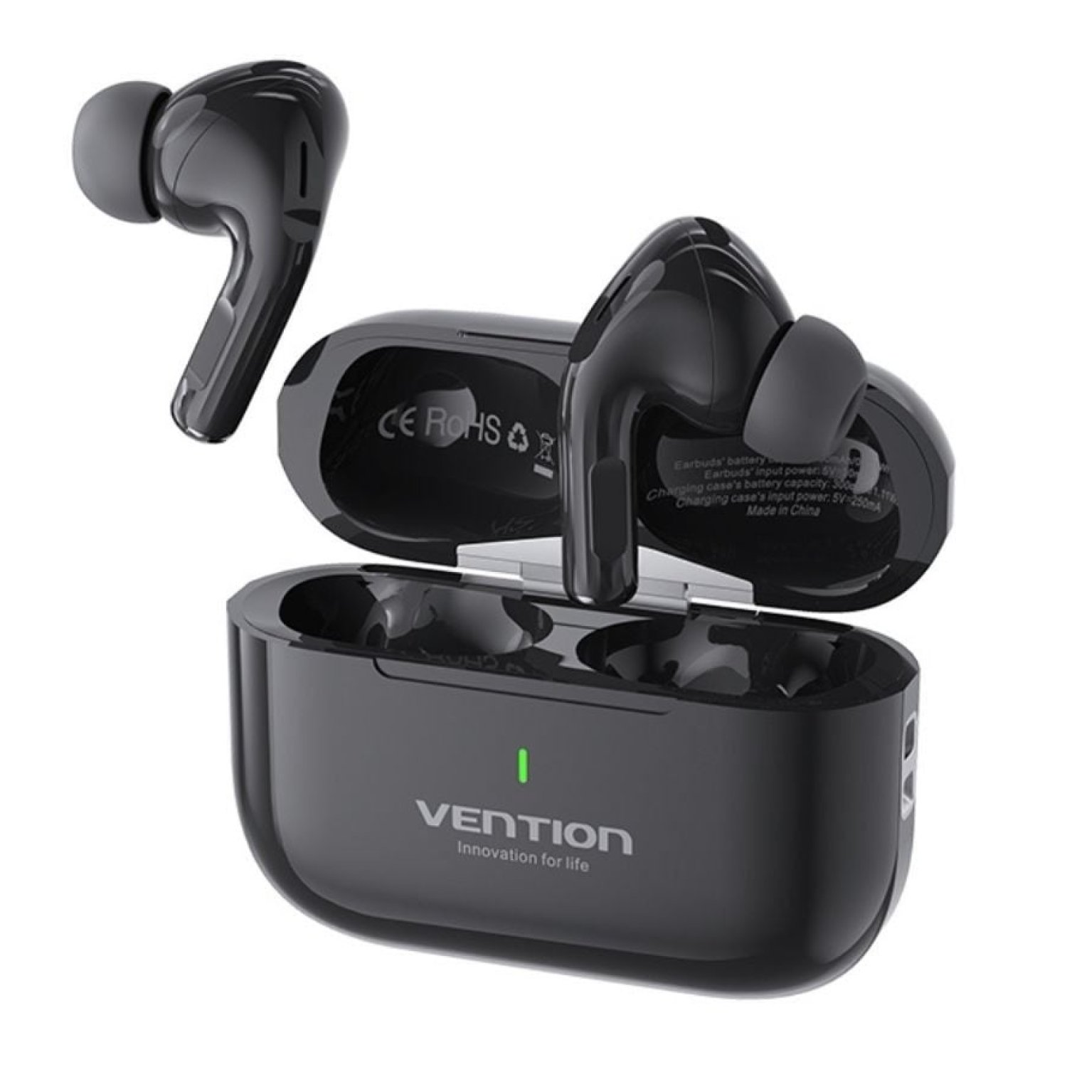 Vention Echo Lite E11 · Auriculares Bluetooth · Autonomía 6h · Estuche de carga · Negros