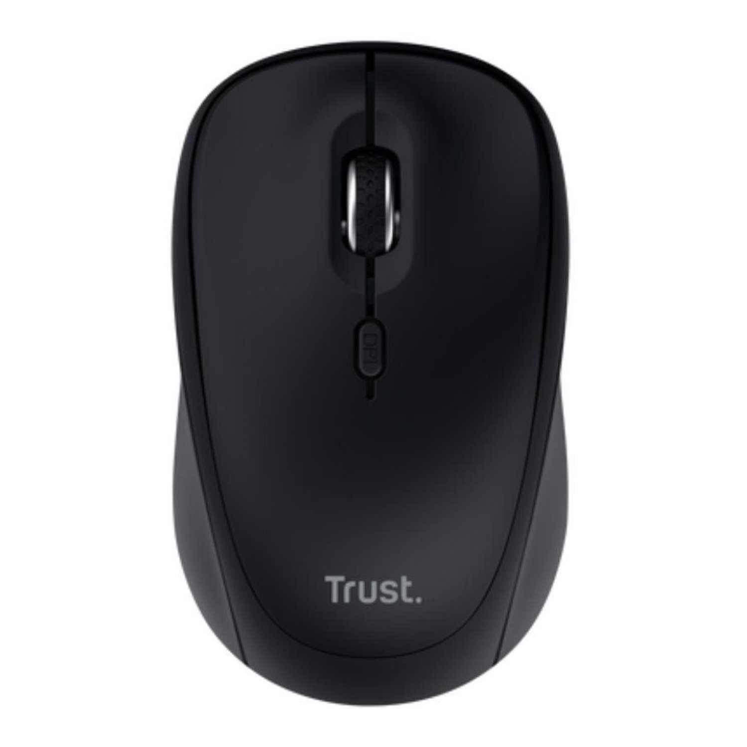 Trust Yvi+ · Ratón Mini Inalámbrico · Multidispositivo · 1600 DPI · Negro