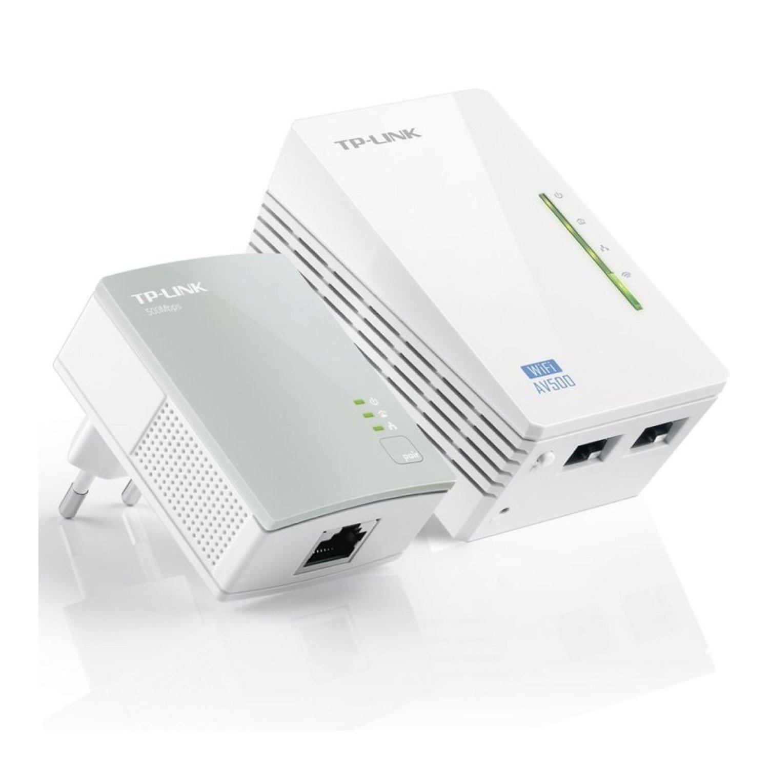 TP-Link WPA4220 · Adaptador Powerline · 500Mbps · 300m · Pack de 2
