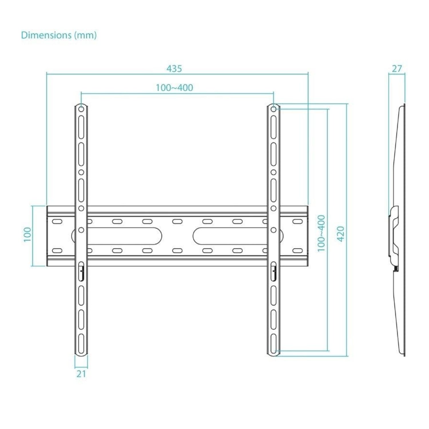 TooQ LP1072F-B · Soporte Pared Fijo · 32-70" · Hasta 45kg
