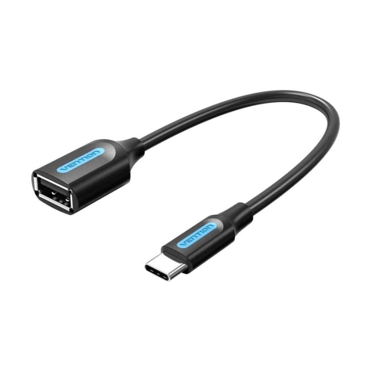 Vention Cable USB 2.0 · USB-C Macho a Hembra · 15cm · 480Mbps · Negro