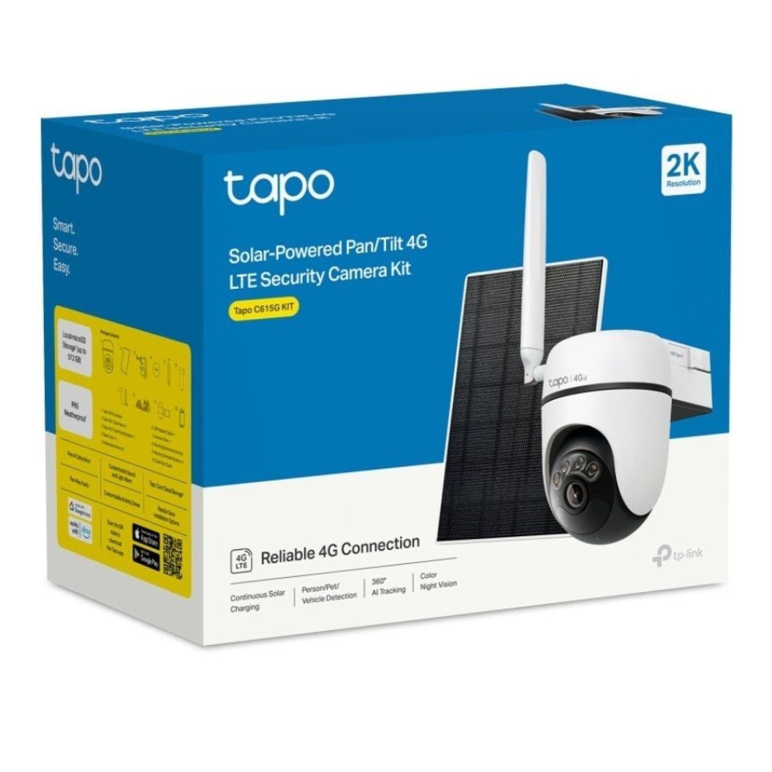 TP-Link Tapo C615G · Cámara Vigilancia Exterior · Visión Nocturna · Panel Solar · Control APP