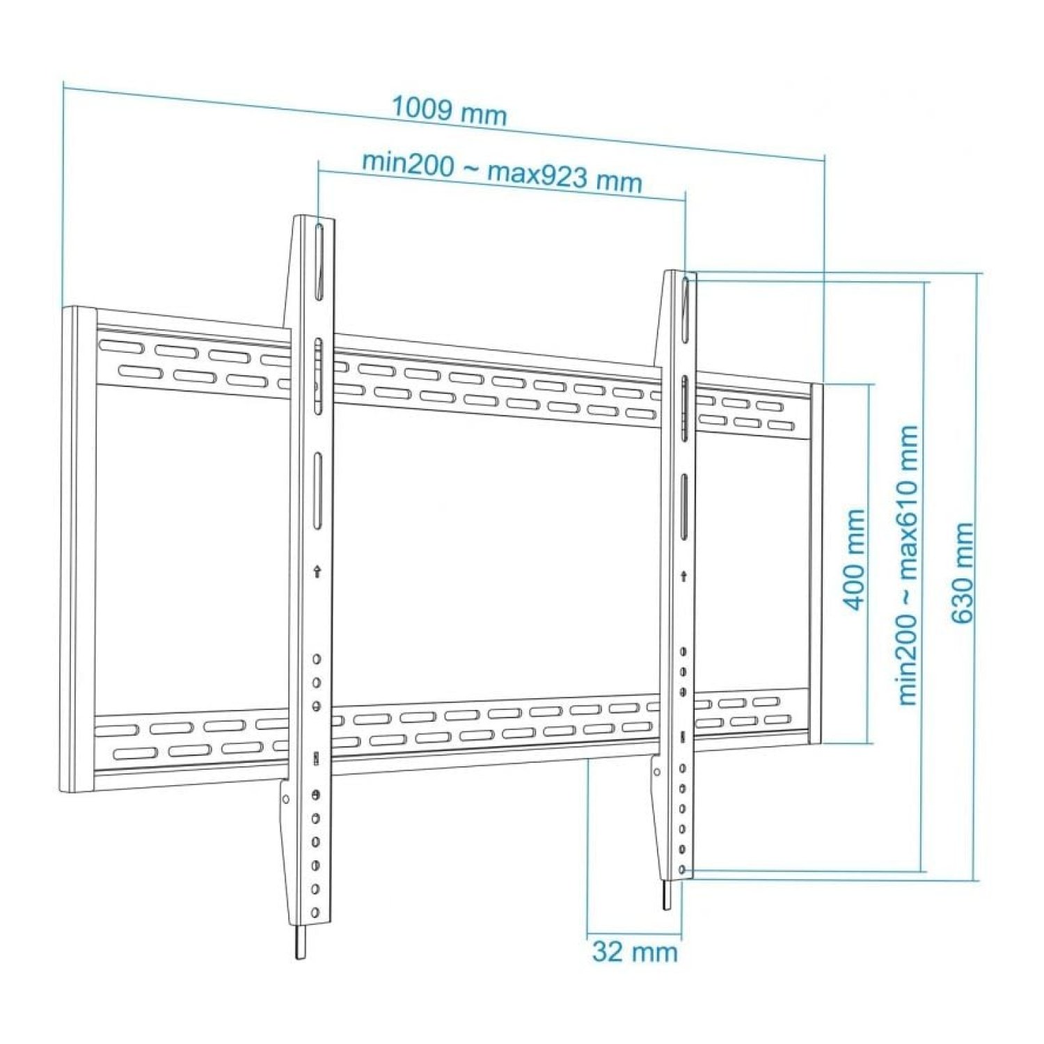 TooQ Soporte Pared Fijo LP41130F · 60-100" · Hasta 130kg