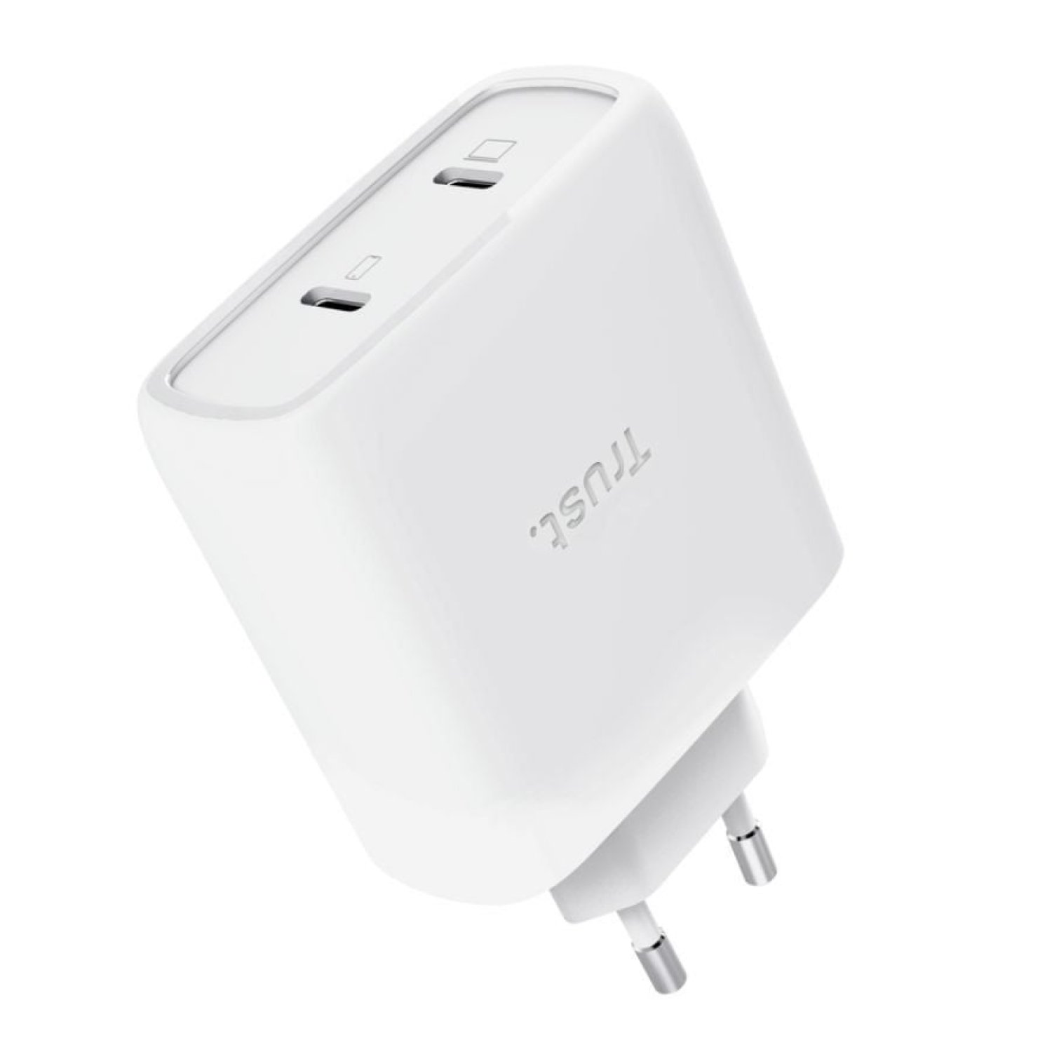 Trust Maxo · Cargador GaN 65W · 2x USB-C · Incluye Cable
