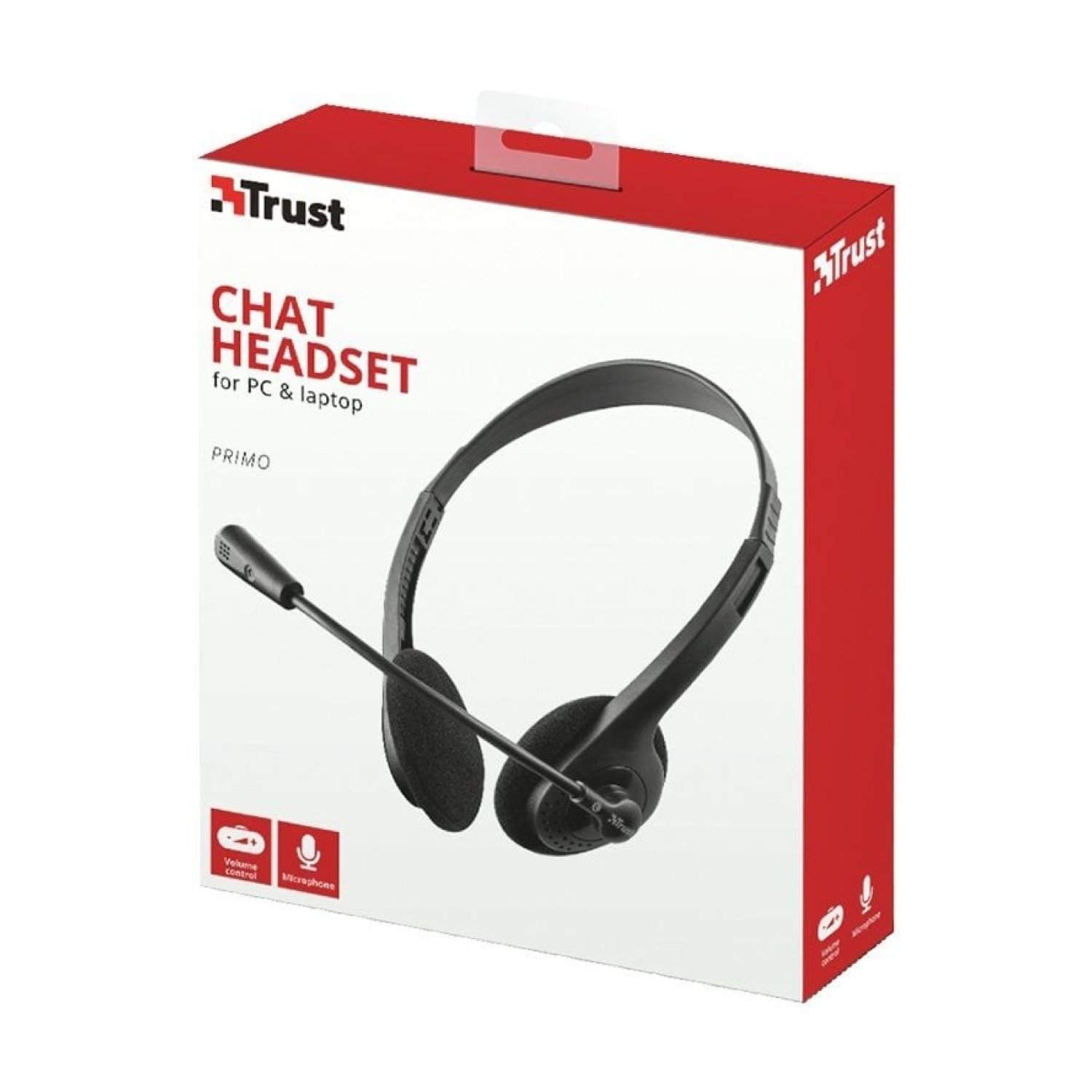 Trust Primo Chat · Auriculares con Micrófono · Jack 3.5 · Negros