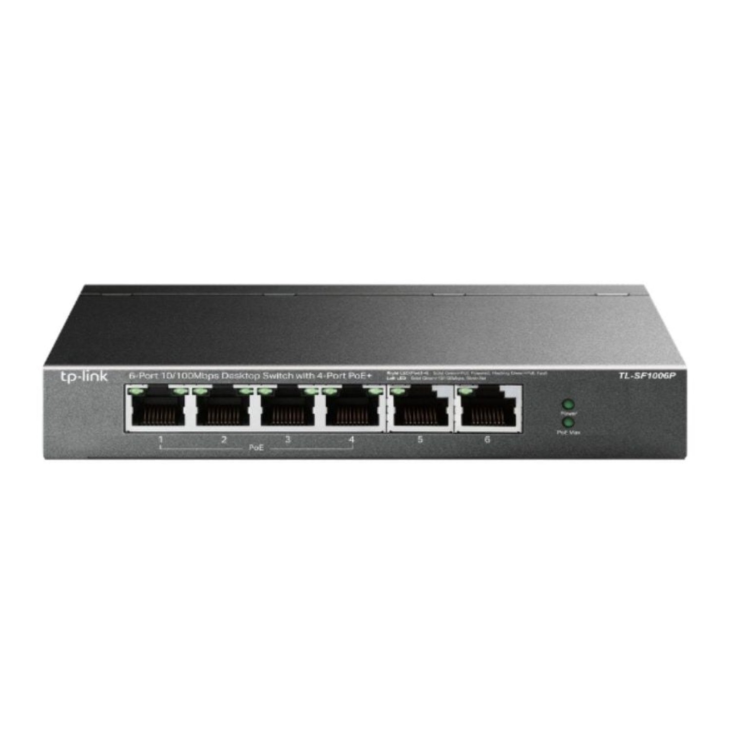 TP-Link TL-SF1006P · Switch 6 Puertos · 10/100 Mbps · PoE