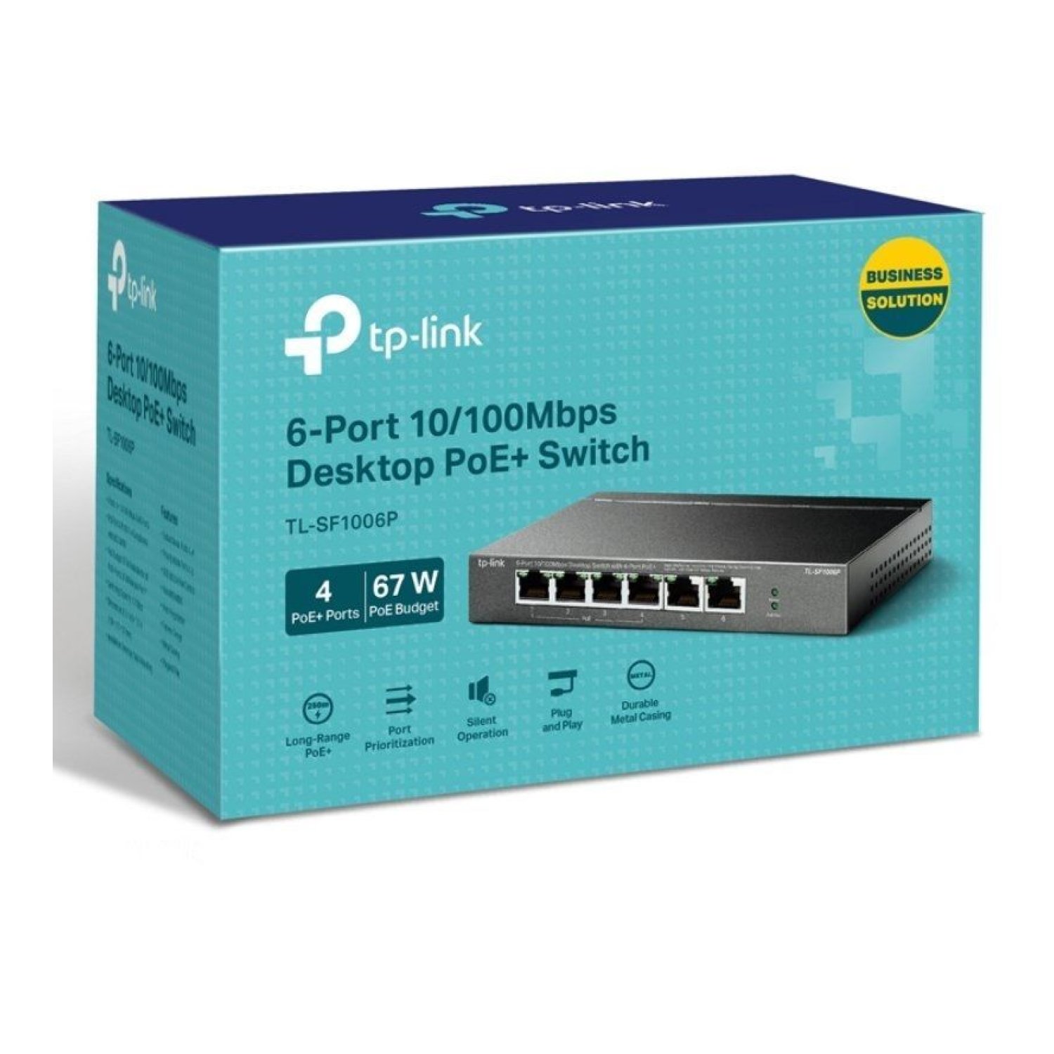TP-Link TL-SF1006P · Switch 6 Puertos · 10/100 Mbps · PoE