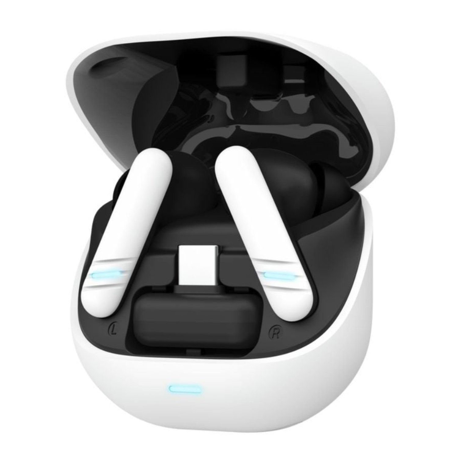 Trust Gaming GXT 409 Oxxie · Auriculares Bluetooth · 7h Autonomía · Estuche Carga · Blanco y Negro