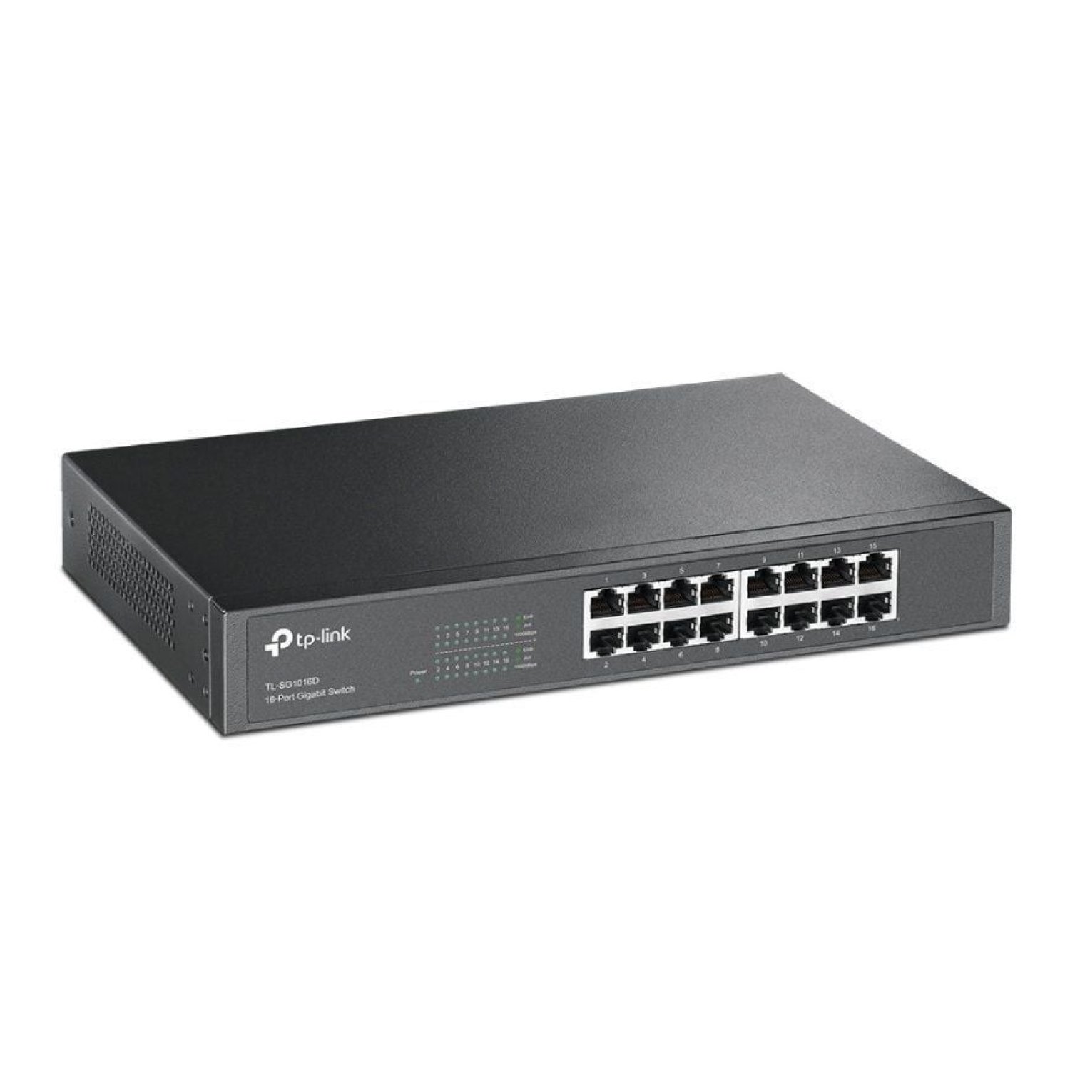 TP-Link TL-SG1016D · Switch 16 Puertos · Gigabit 10/100/1000 · RJ-45