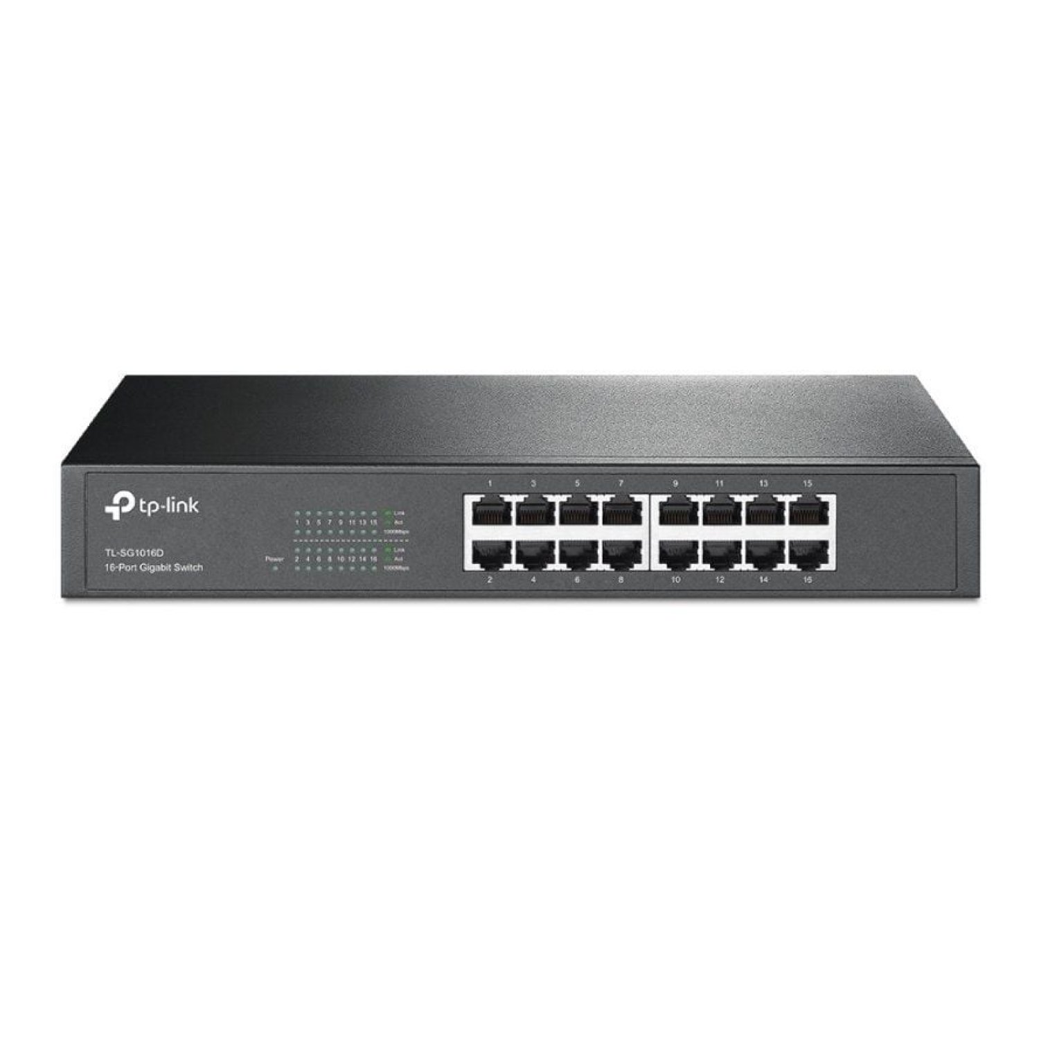 TP-Link TL-SG1016D · Switch 16 Puertos · Gigabit 10/100/1000 · RJ-45