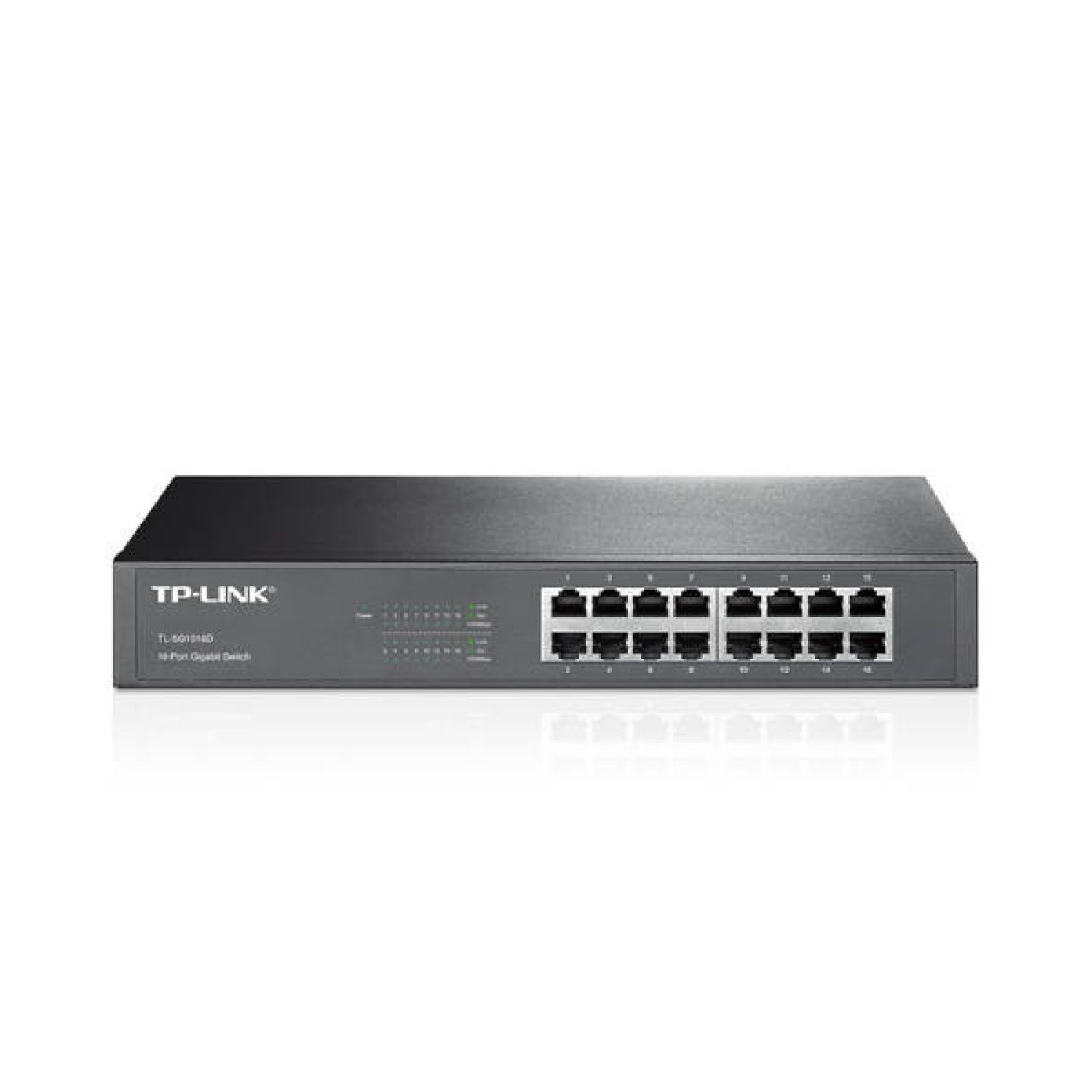TP-Link TL-SG1016D · Switch 16 Puertos · Gigabit 10/100/1000 · RJ-45