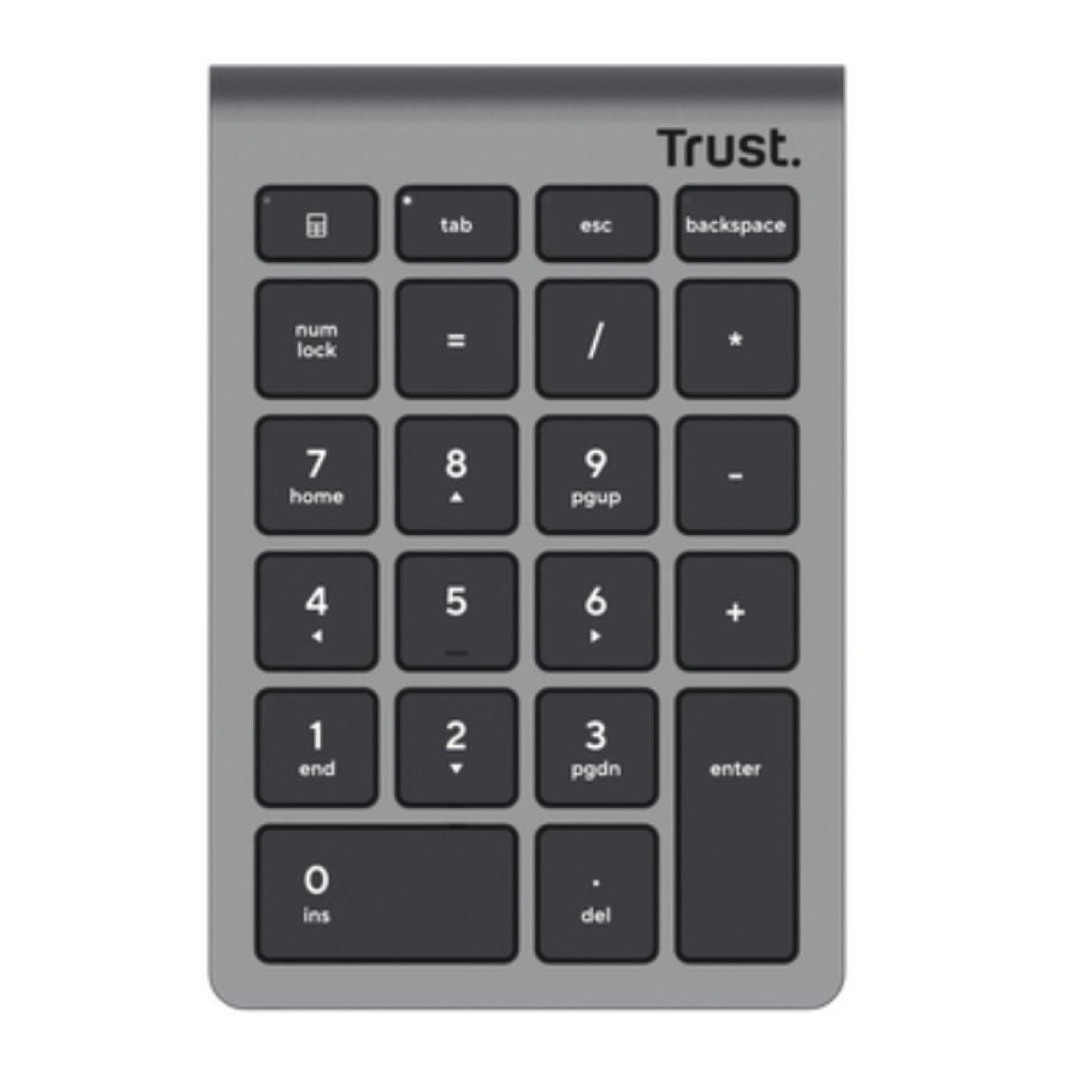 Trust Xalas · Teclado Numérico Inalámbrico · Plata