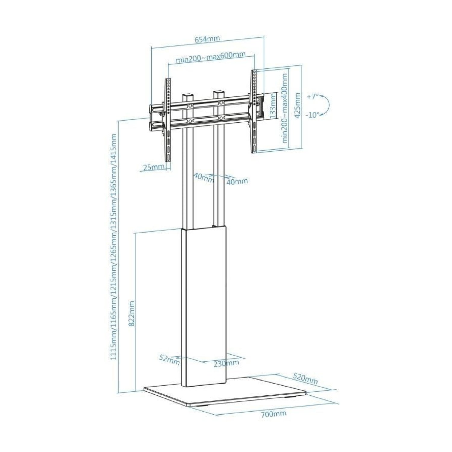 TooQ FS2288M-B · Soporte Inclinable · 32-85" · hasta 40kg