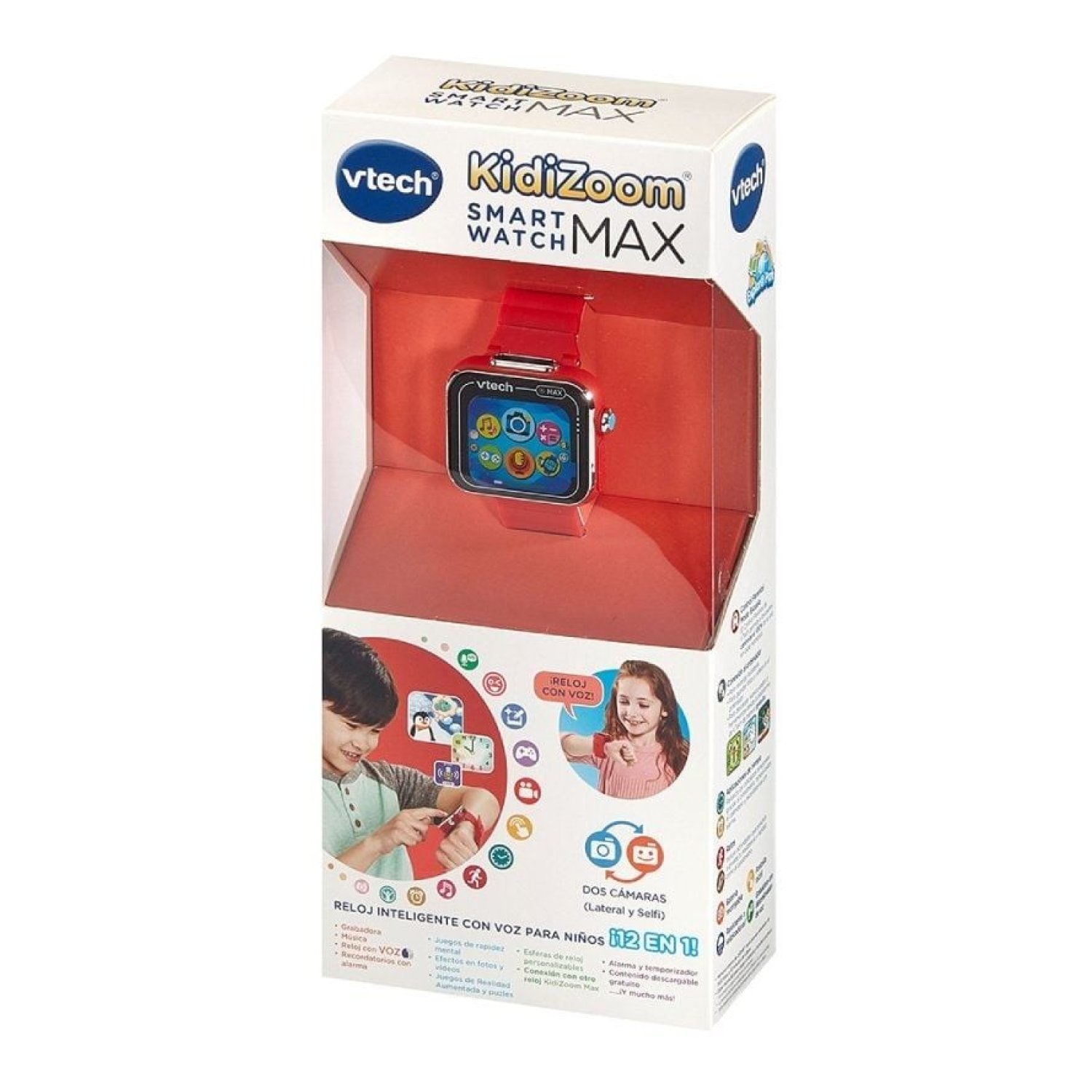 VTech Kidizoom Smartwatch Max · Smartwatch Infantil · Notificaciones · Rojo