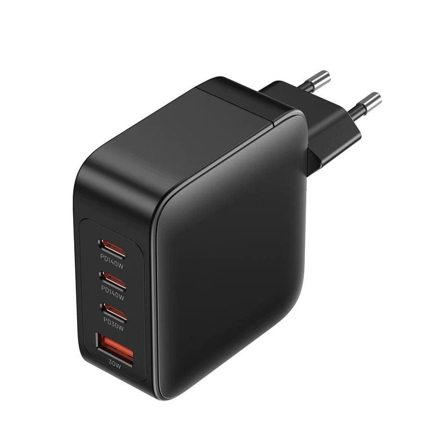 Vention Cargador GaN · 140W · 3 USB-C + 1 USB · Incluye Cable USB-C