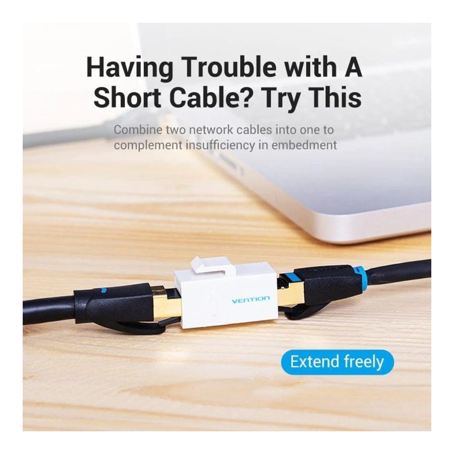 Vention Conector RJ45 Cat5e UTP · 10 Unidades · Blanco