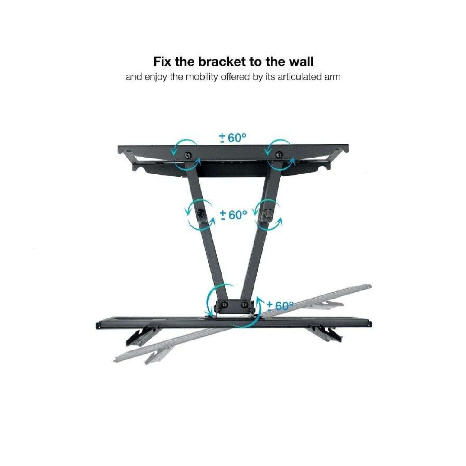TooQ LP7846TN-B · Soporte Pared Giratorio Inclinable · 32-70" · Hasta 40kg