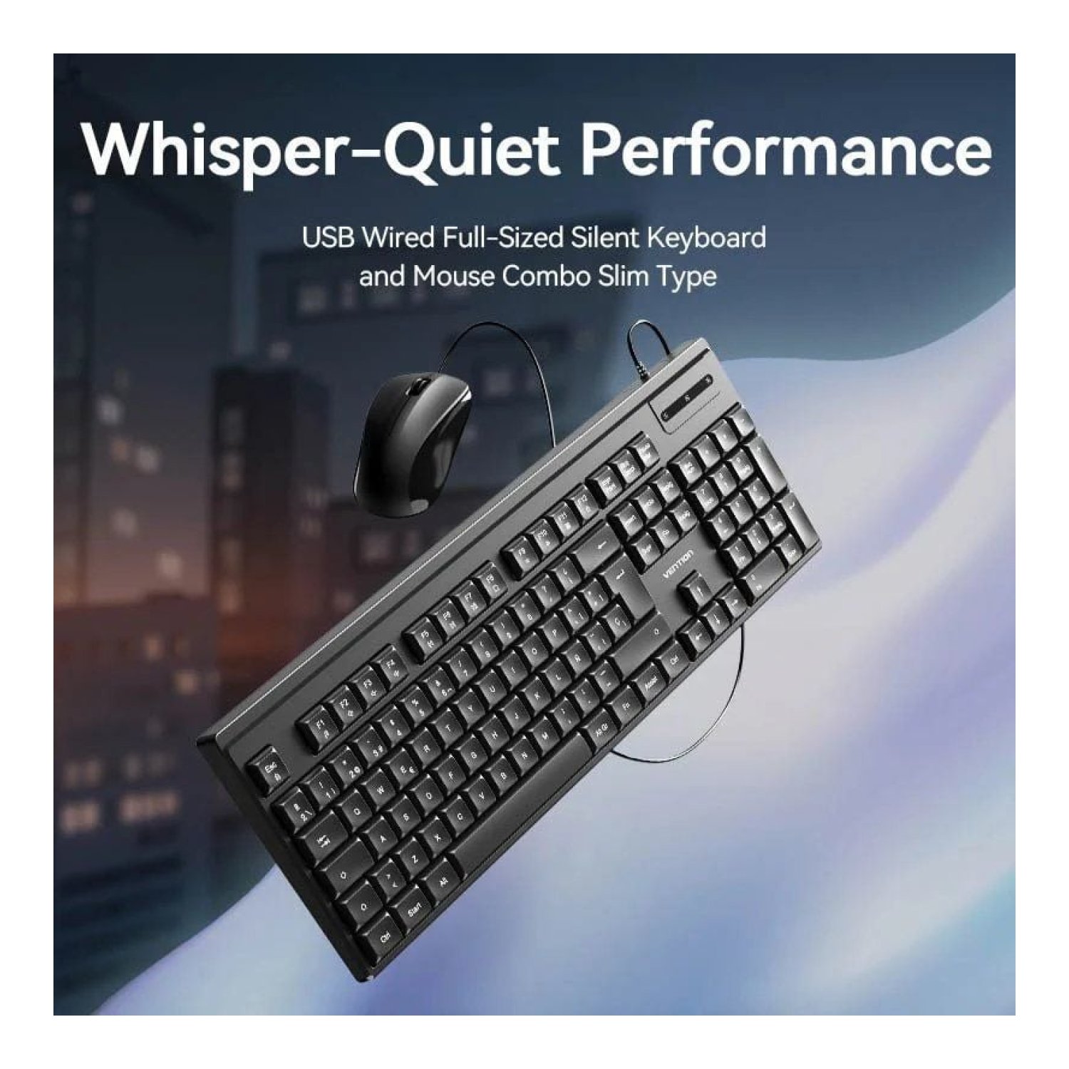 Vention Combo · Teclado y Ratón · Inalámbrico · Negro