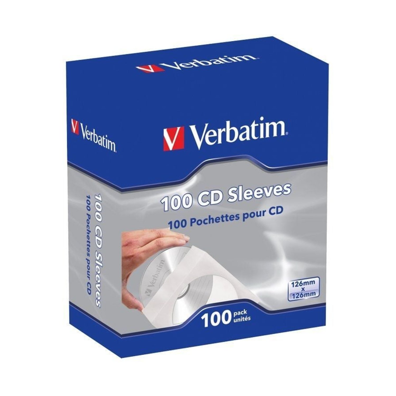 Verbatim · Fundas para CD-R · Pack 100 unidades