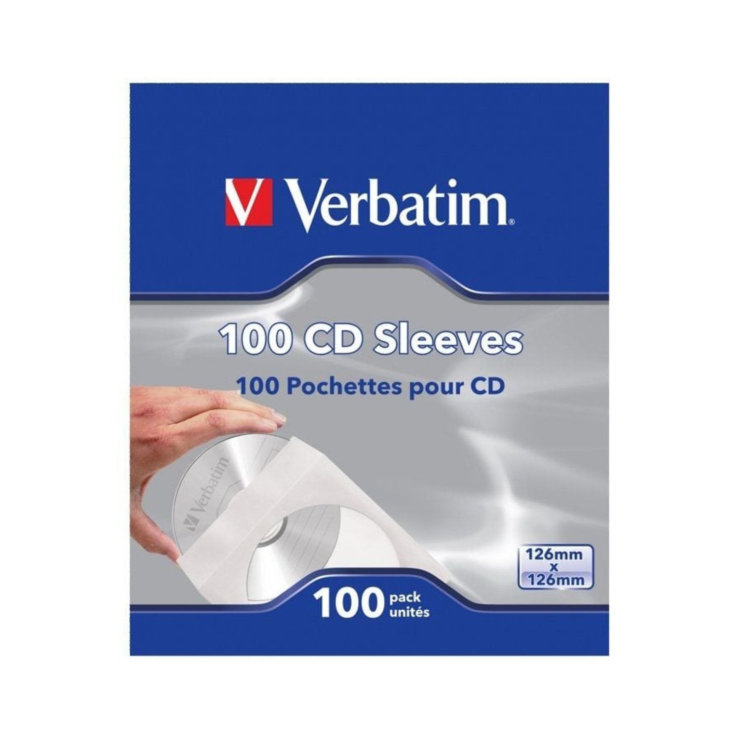 Verbatim · Fundas para CD-R · Pack 100 unidades
