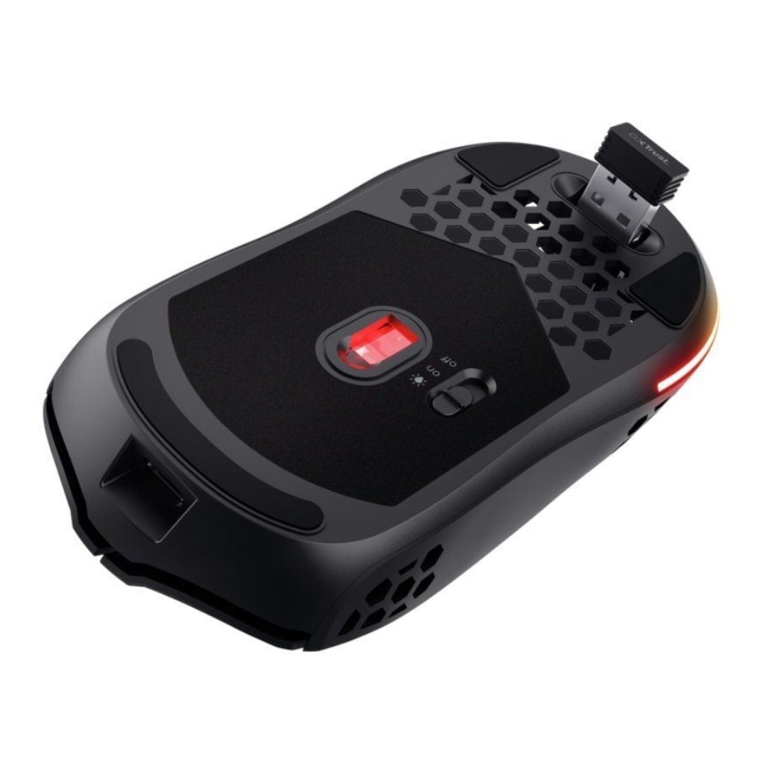 Trust Gaming GXT 929 Helox · Ratón Gaming Inalámbrico · 4800 DPI · Batería Recargable
