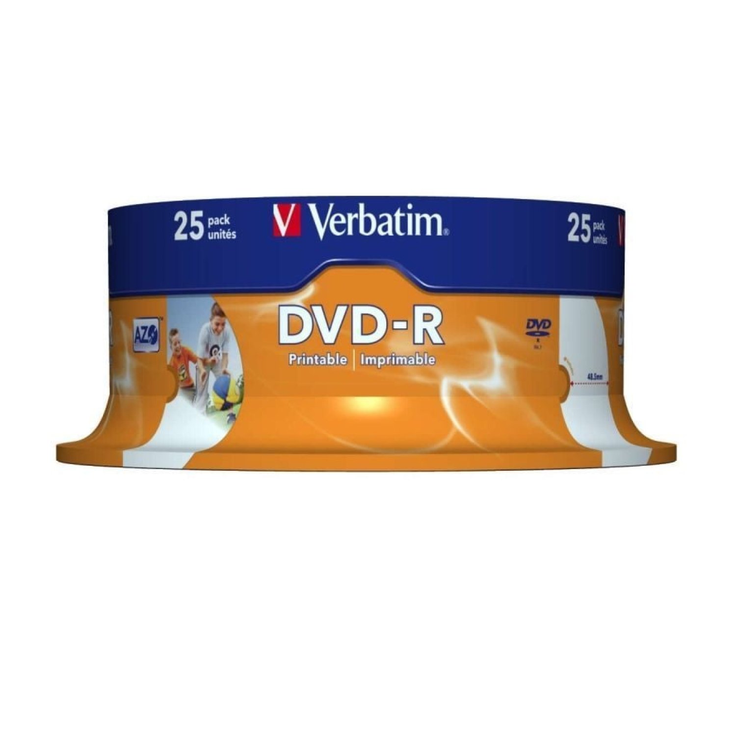 DVD-R Verbatim Imprimible 16X/ Tarrina-25uds