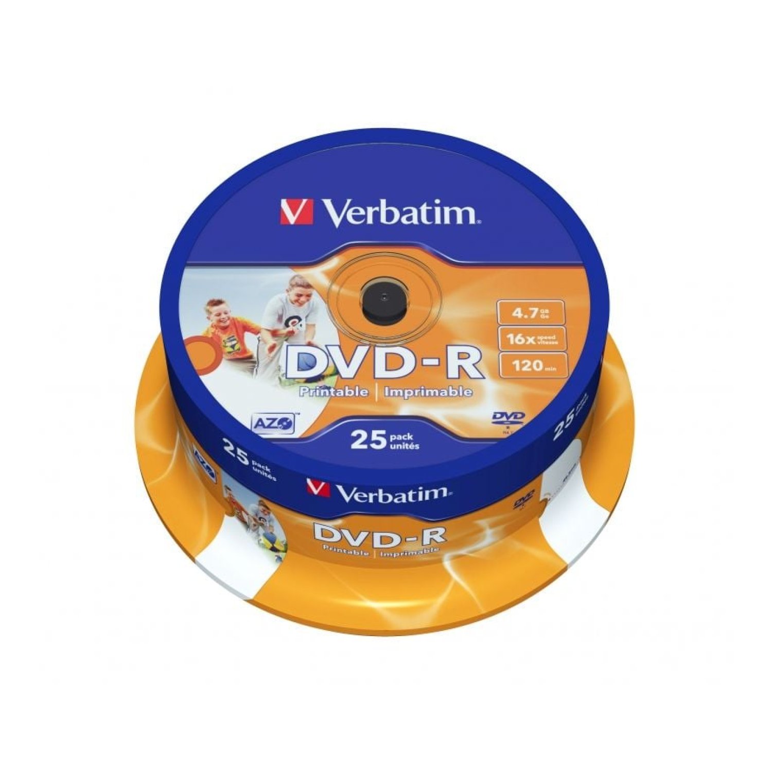 DVD-R Verbatim Imprimible 16X/ Tarrina-25uds