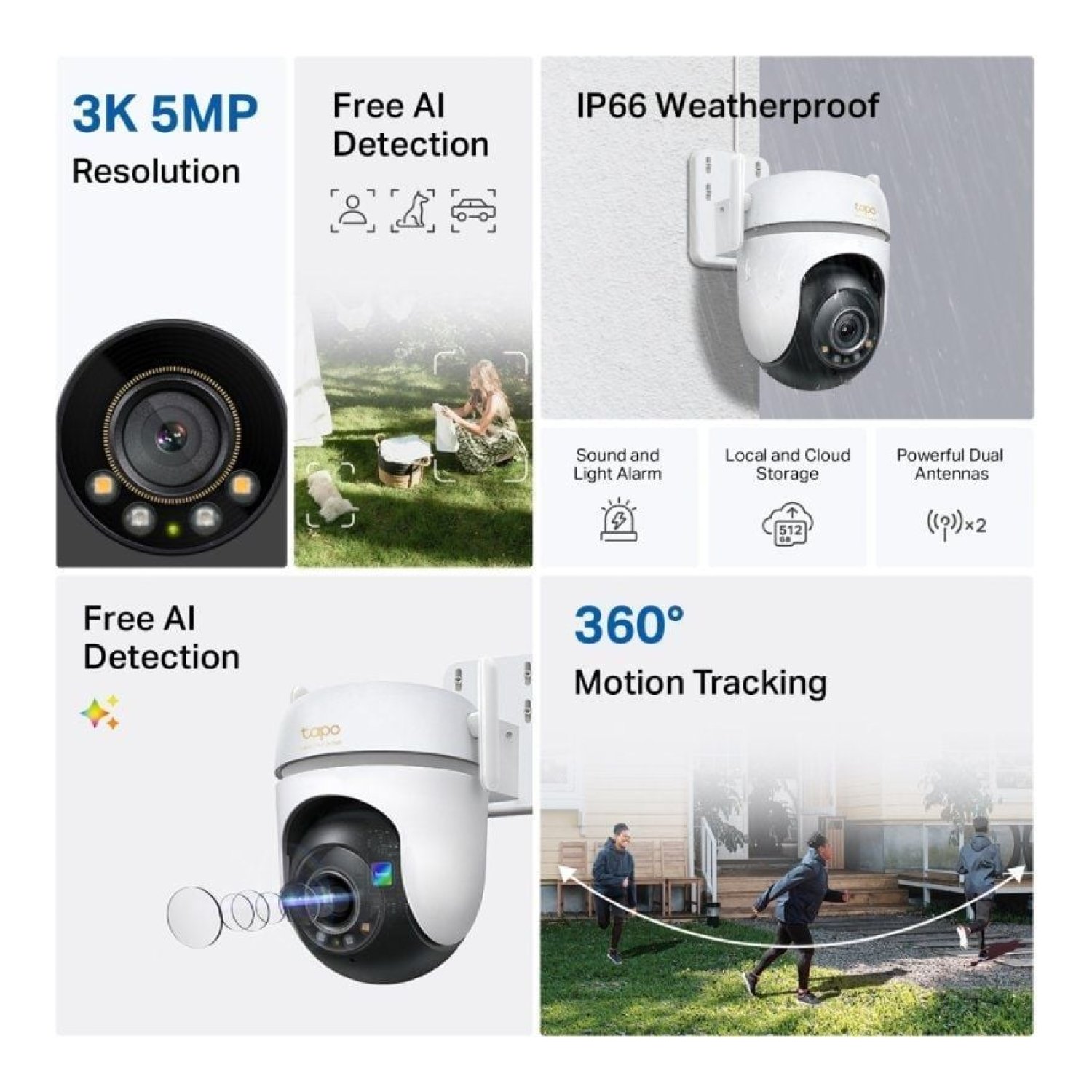 TP-Link Tapo TC43 · Cámara Videovigilancia · Visión Nocturna · Control APP
