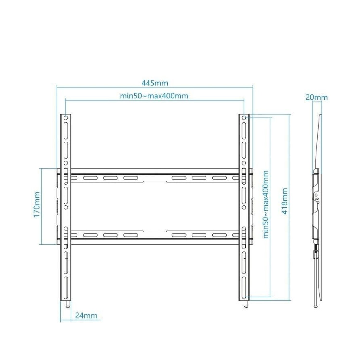 TooQ LP1070F-B · Soporte Fijo Pared · 32-70" · hasta 45kg