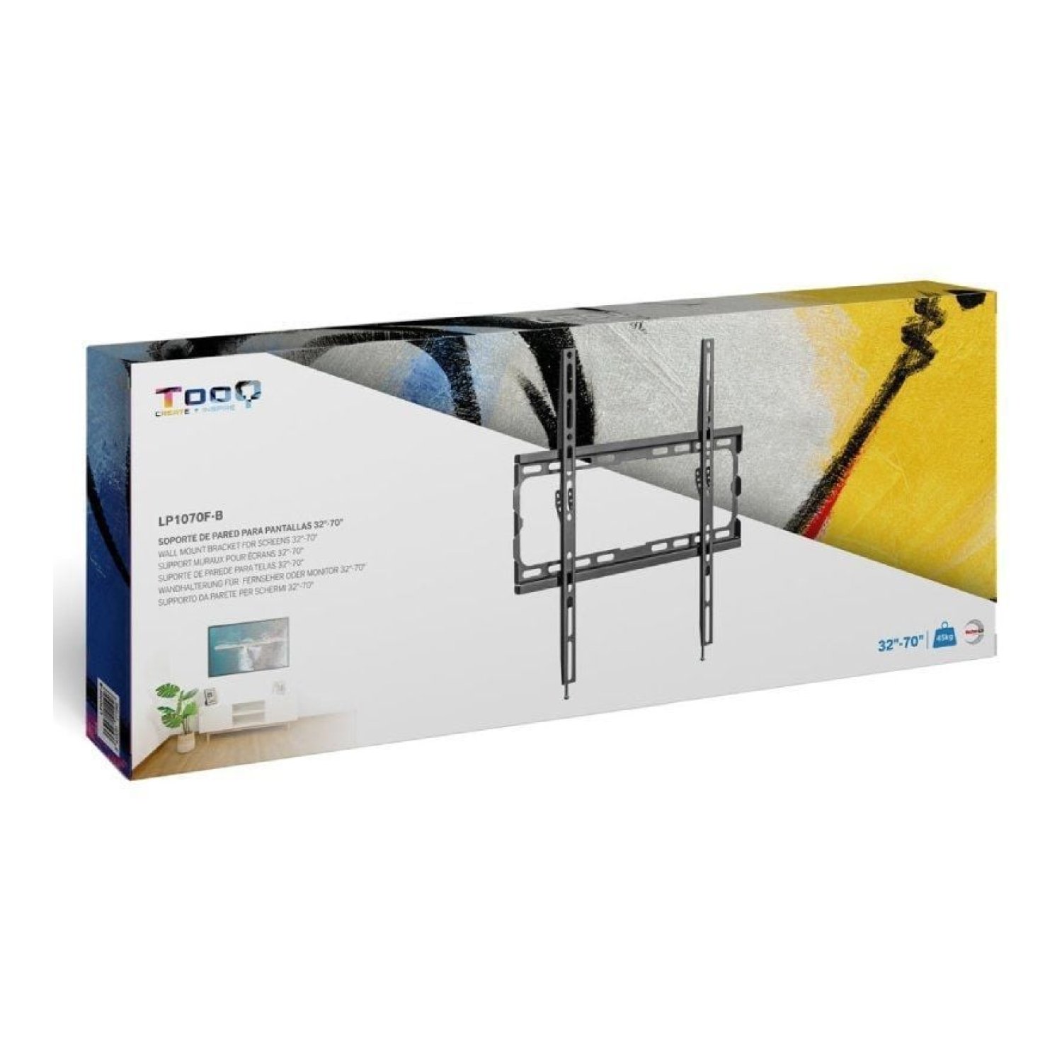 TooQ LP1070F-B · Soporte Fijo Pared · 32-70" · hasta 45kg